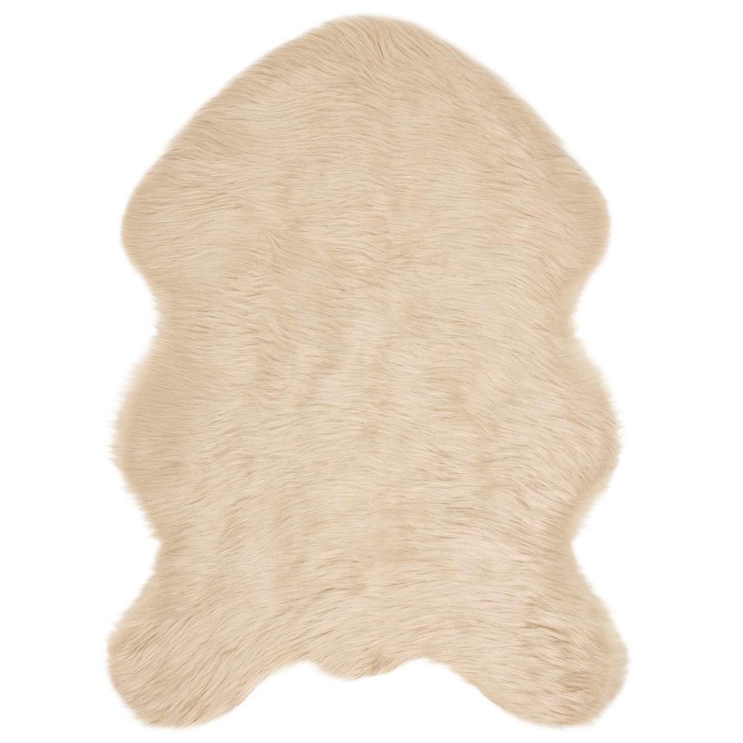 Teppich aus Kunstschaffell TAFALLA Beige 60 x 90 cm Polyester