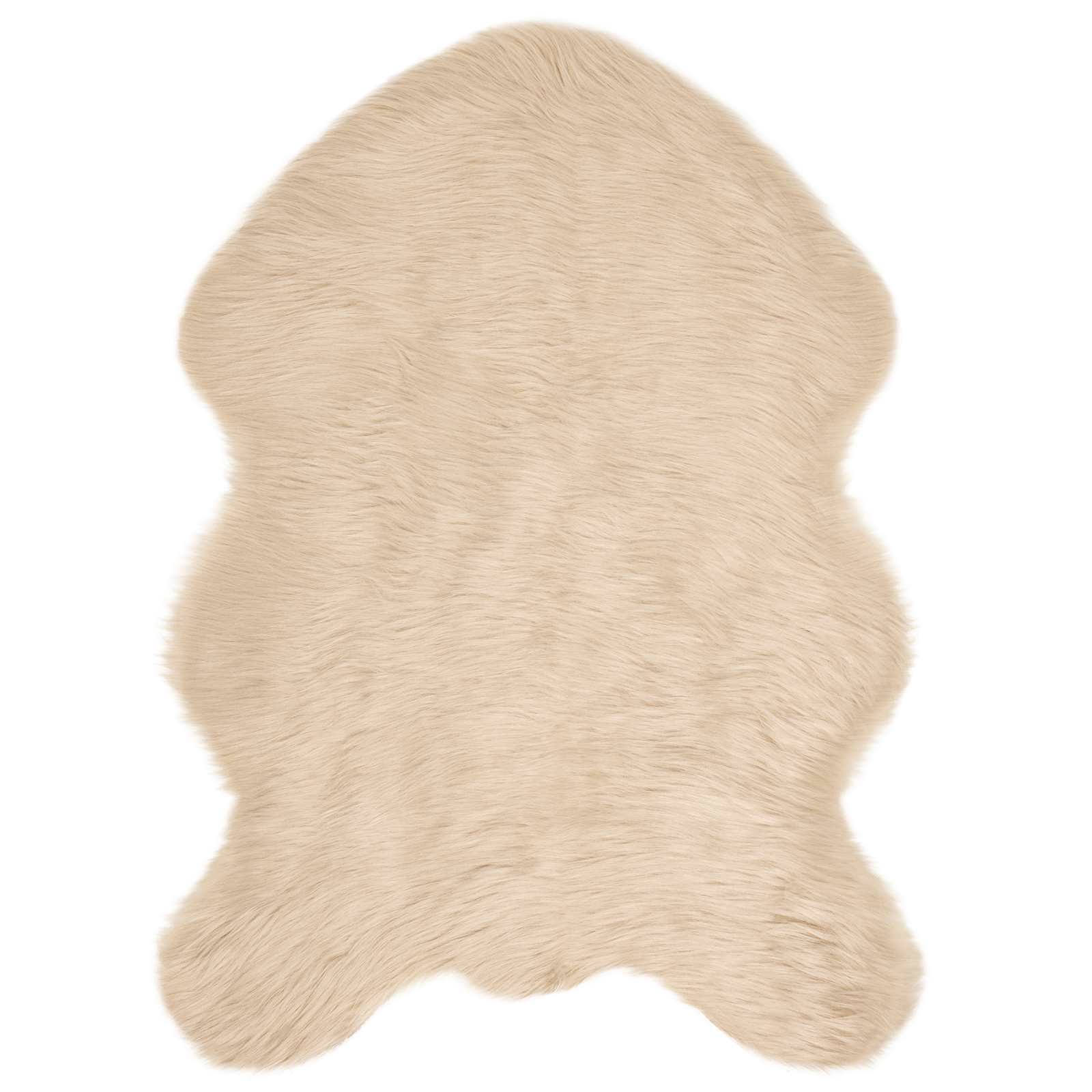 Teppich aus Kunstschaffell TAFALLA Beige 60 x 90 cm Polyester