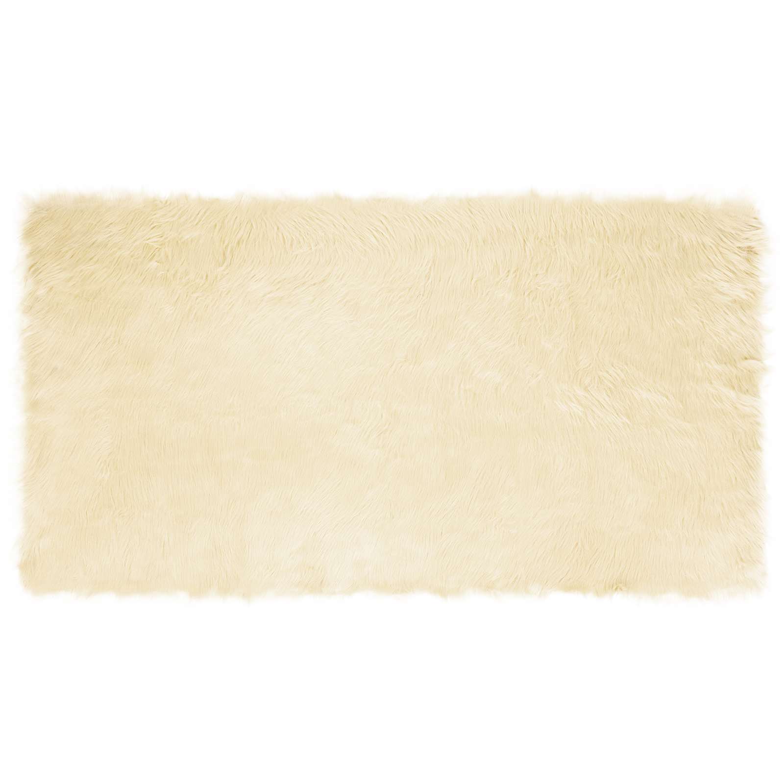 Teppich aus Kunstschaffell TAFALLA Creme 60 x 110 cm Polyester
