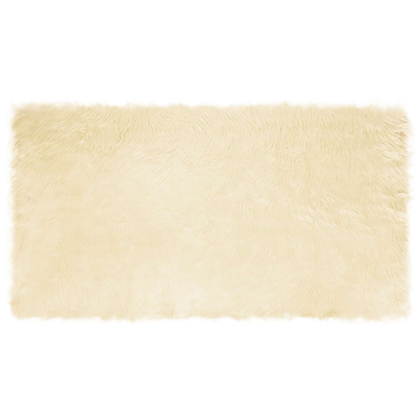 Teppich aus Kunstschaffell TAFALLA Creme 80 x 150 cm Polyester