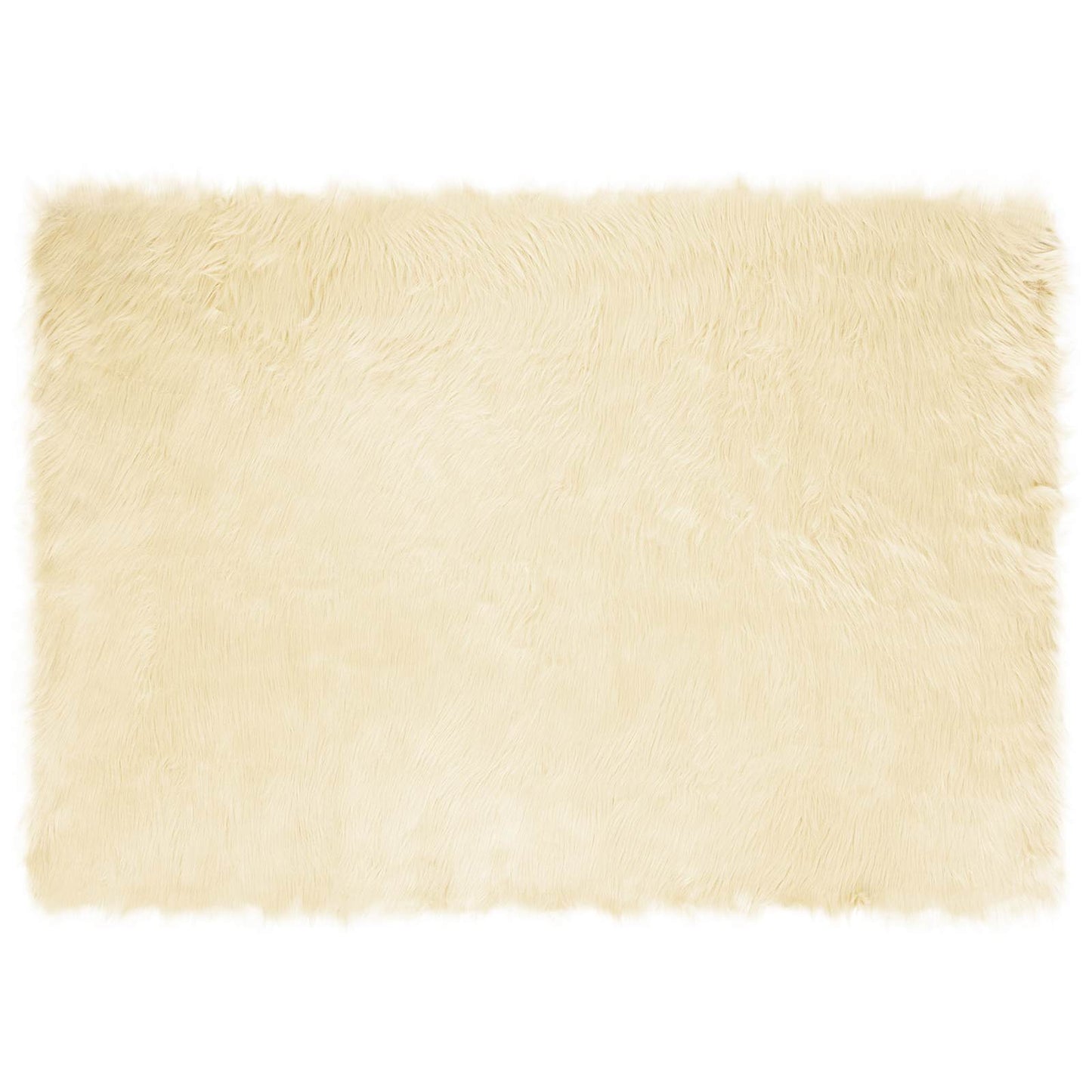 Teppich aus Kunstschaffell TAFALLA Creme 140 x 200 cm Polyester