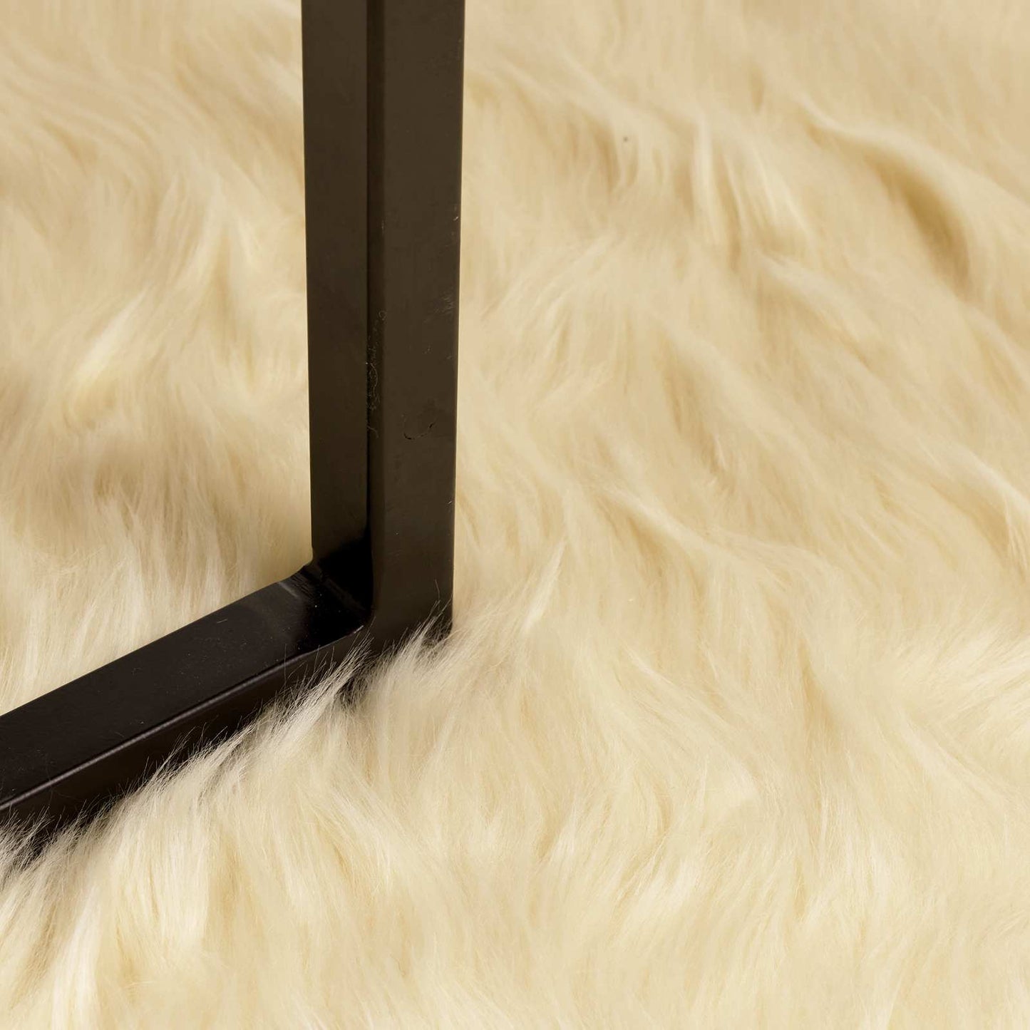 Teppich aus Kunstschaffell TAFALLA Creme 200 x 280 cm Polyester