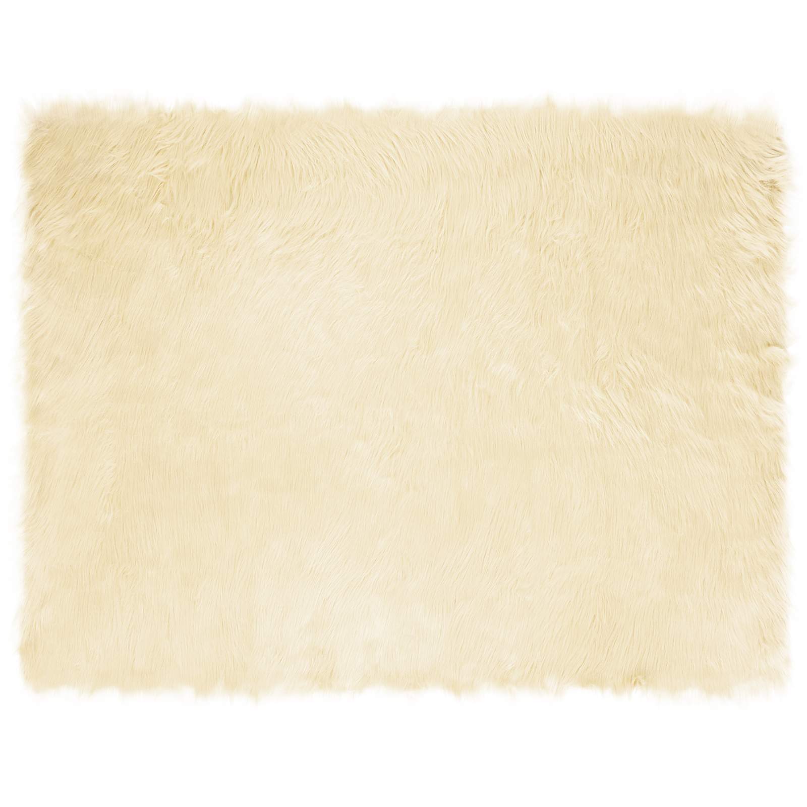 Teppich aus Kunstschaffell TAFALLA Creme 240 x 340 cm Polyester