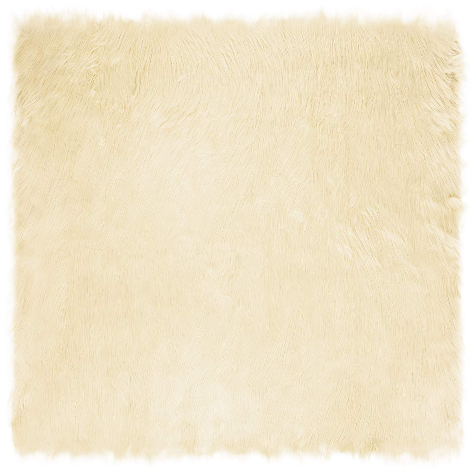 Teppich aus Kunstschaffell TAFALLA Creme 200 x 200 cm Polyester