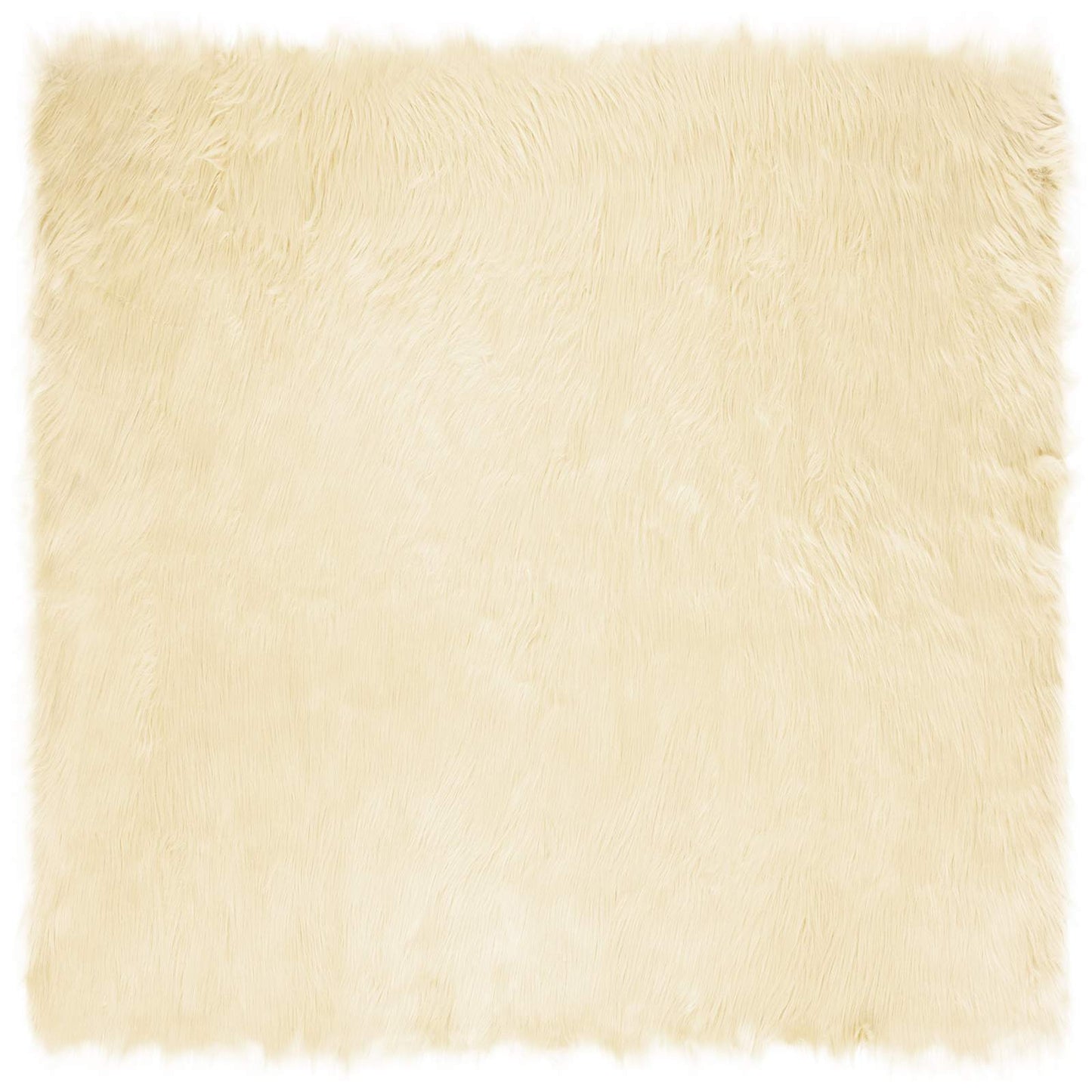 Teppich aus Kunstschaffell TAFALLA Creme 240 x 240 cm Polyester