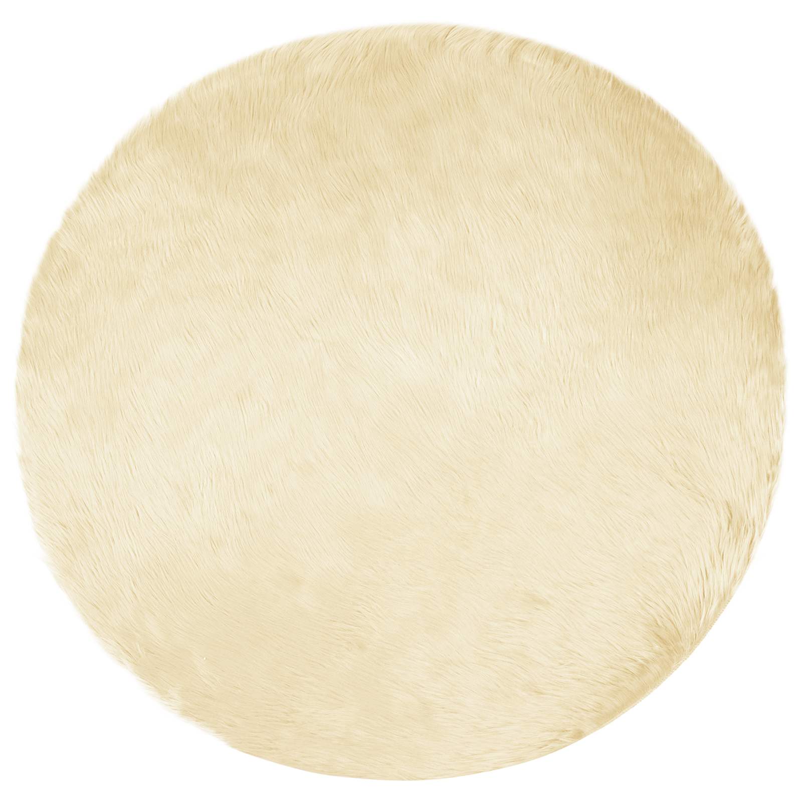Teppich aus Kunstschaffell TAFALLA Creme Ø 120 cm Polyester