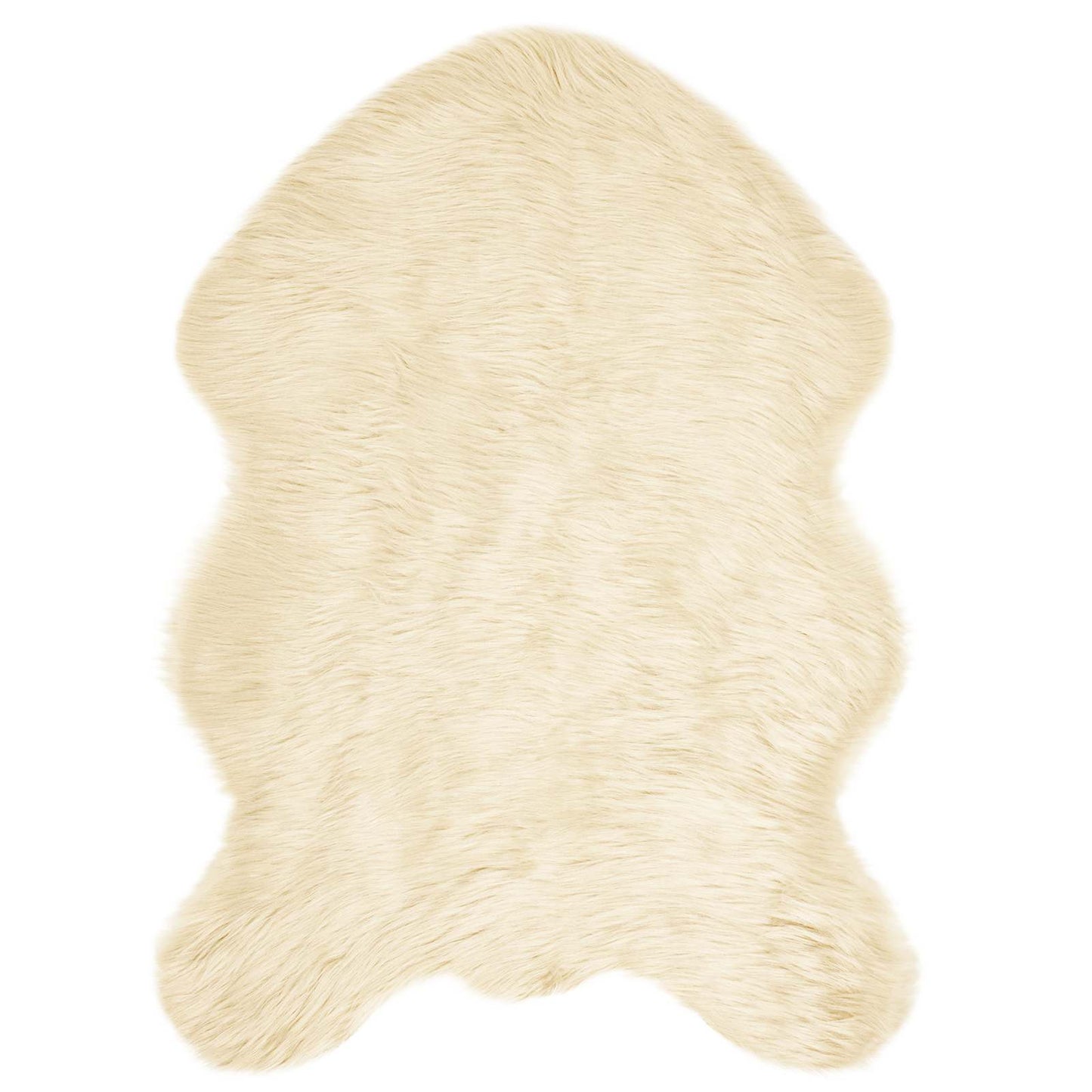 Teppich aus Kunstschaffell TAFALLA Creme 60 x 90 cm Polyester