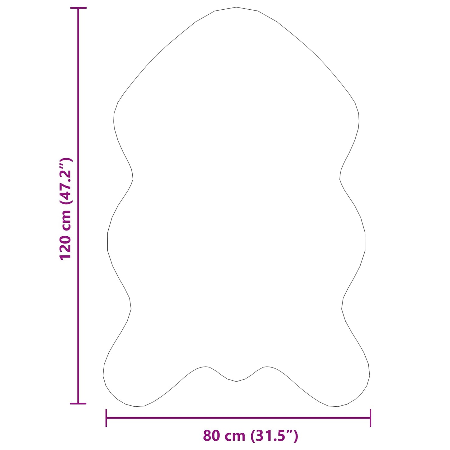 Teppich aus Kunstschaffell TAFALLA Creme 80 x 120 cm Polyester