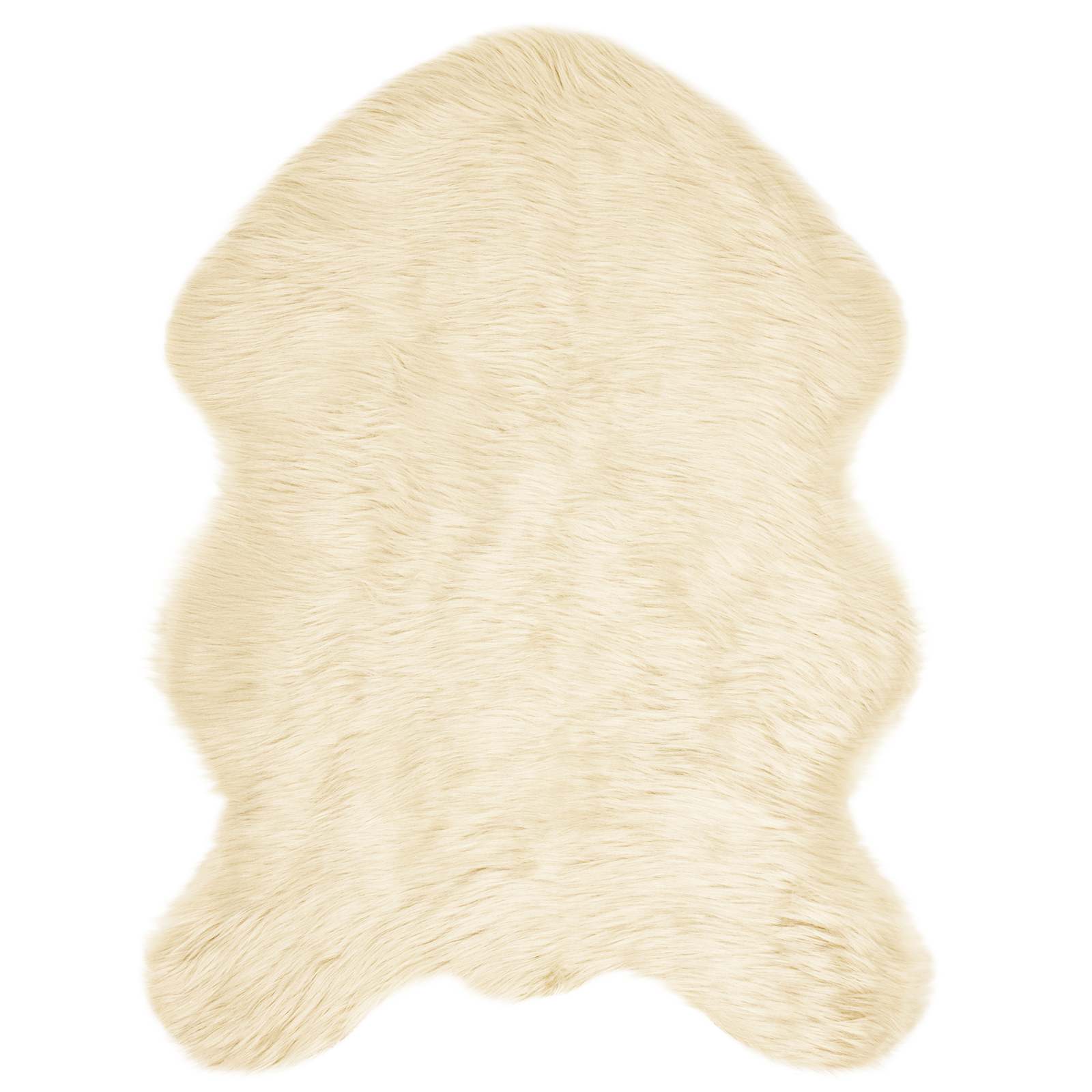 Teppich aus Kunstschaffell TAFALLA Creme 80 x 120 cm Polyester