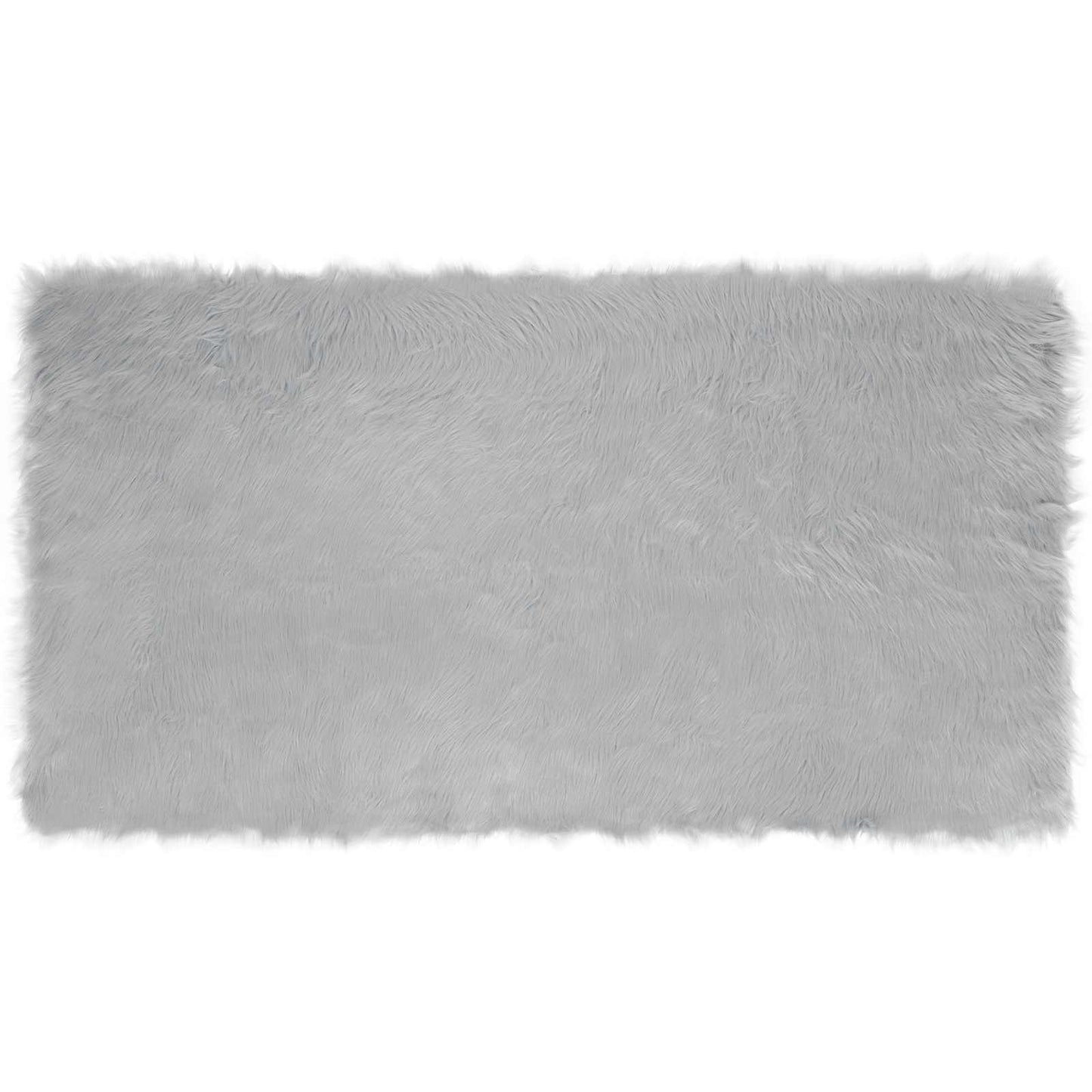 Teppich aus Kunstschaffell TAFALLA Grau 60 x 110 cm Polyester