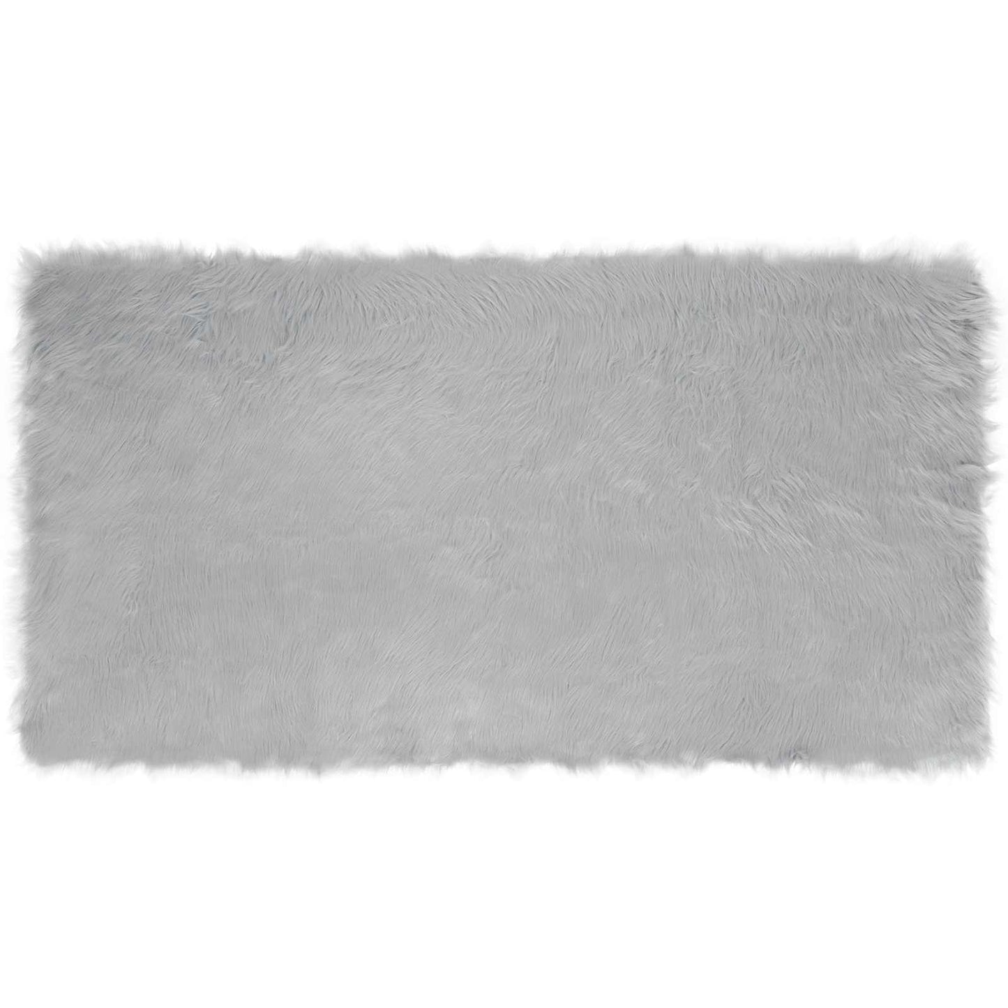 Teppich aus Kunstschaffell TAFALLA Grau 80 x 150 cm Polyester