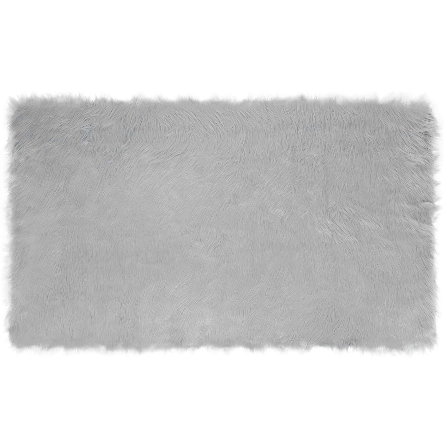 Teppich aus Kunstschaffell TAFALLA Grau 100 x 200 cm Polyester