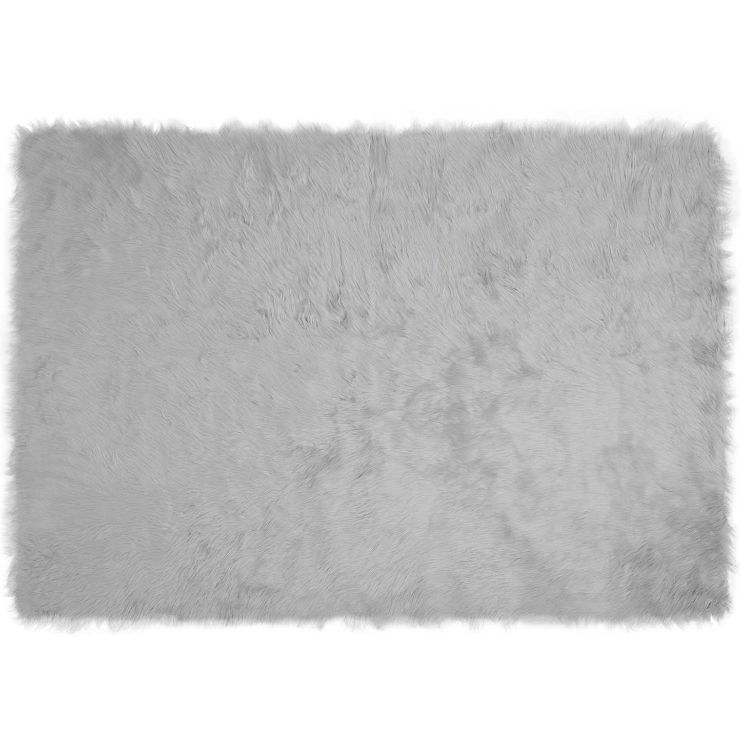Teppich aus Kunstschaffell TAFALLA Grau 120 x 170 cm Polyester