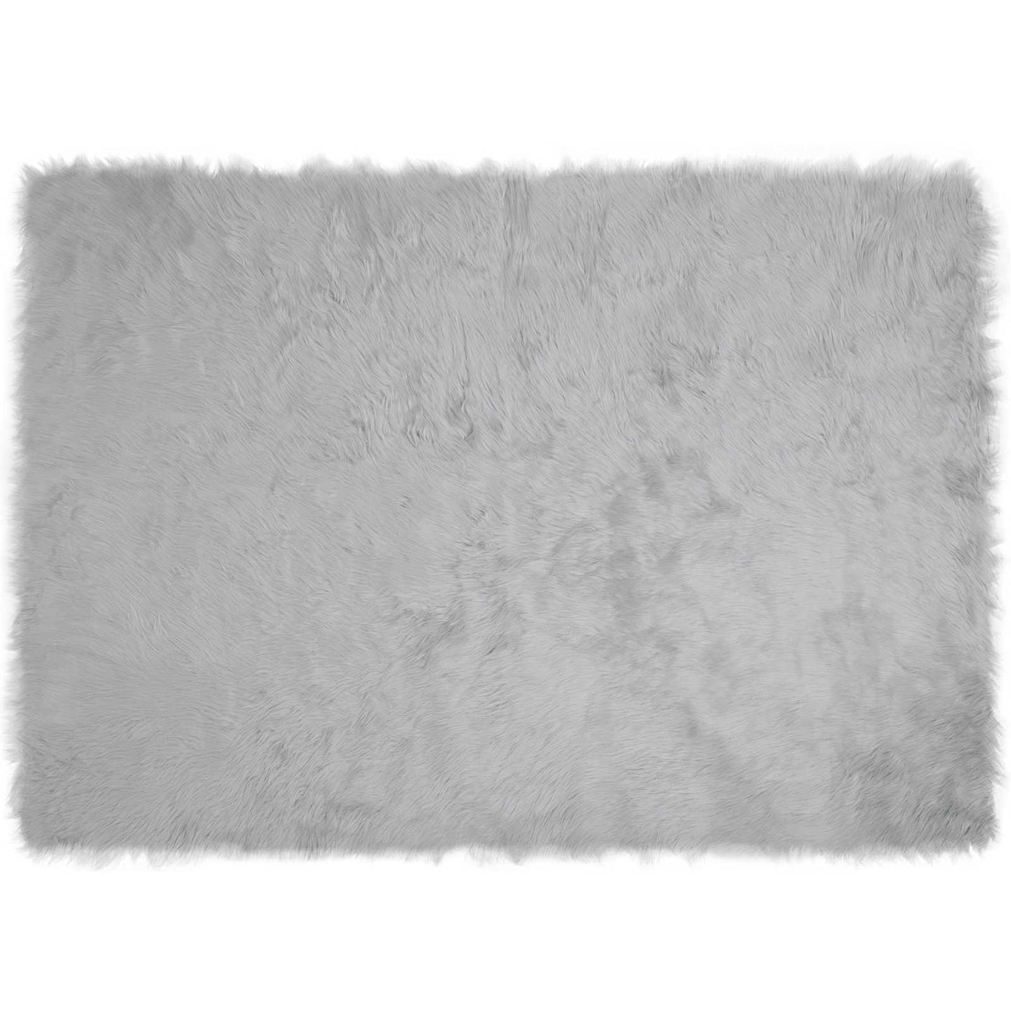 Teppich aus Kunstschaffell TAFALLA Grau 140 x 200 cm Polyester