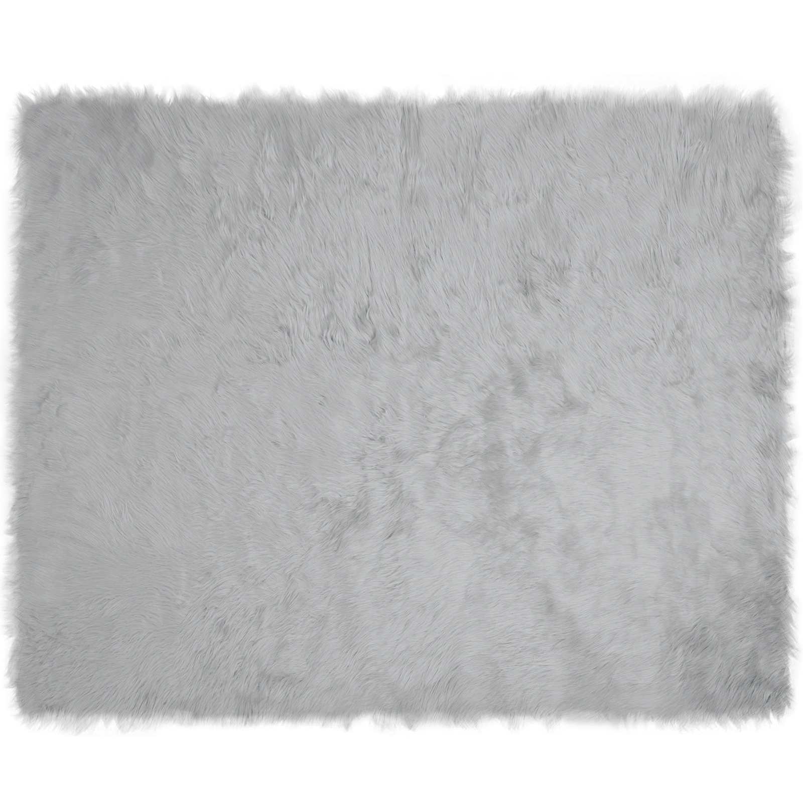 Teppich aus Kunstschaffell TAFALLA Grau 200 x 280 cm Polyester
