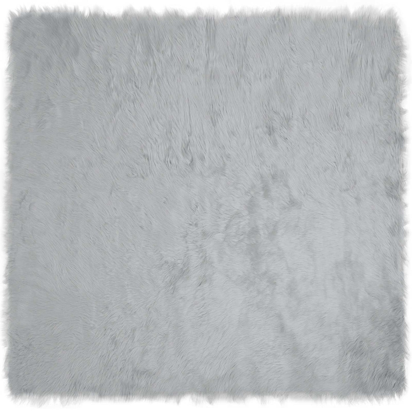 Teppich aus Kunstschaffell TAFALLA Grau 200 x 200 cm Polyester
