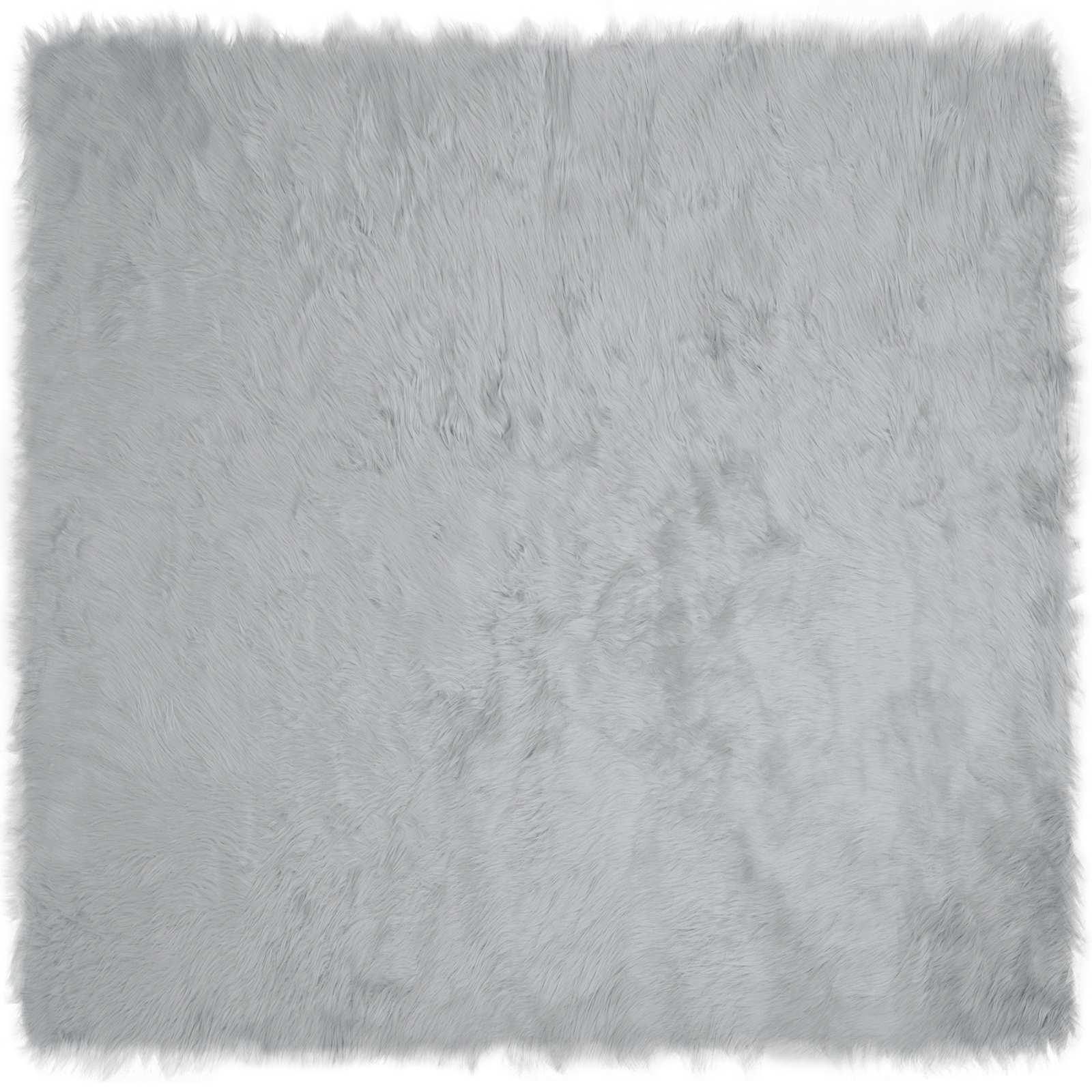 Teppich aus Kunstschaffell TAFALLA Grau 200 x 200 cm Polyester