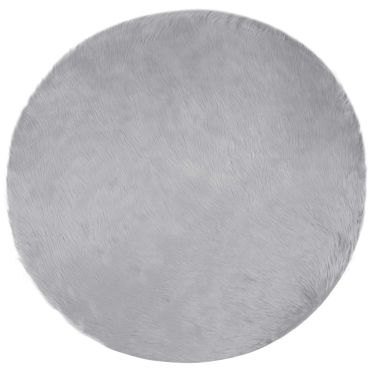 Teppich aus Kunstschaffell TAFALLA Grau Ø 200 cm Polyester