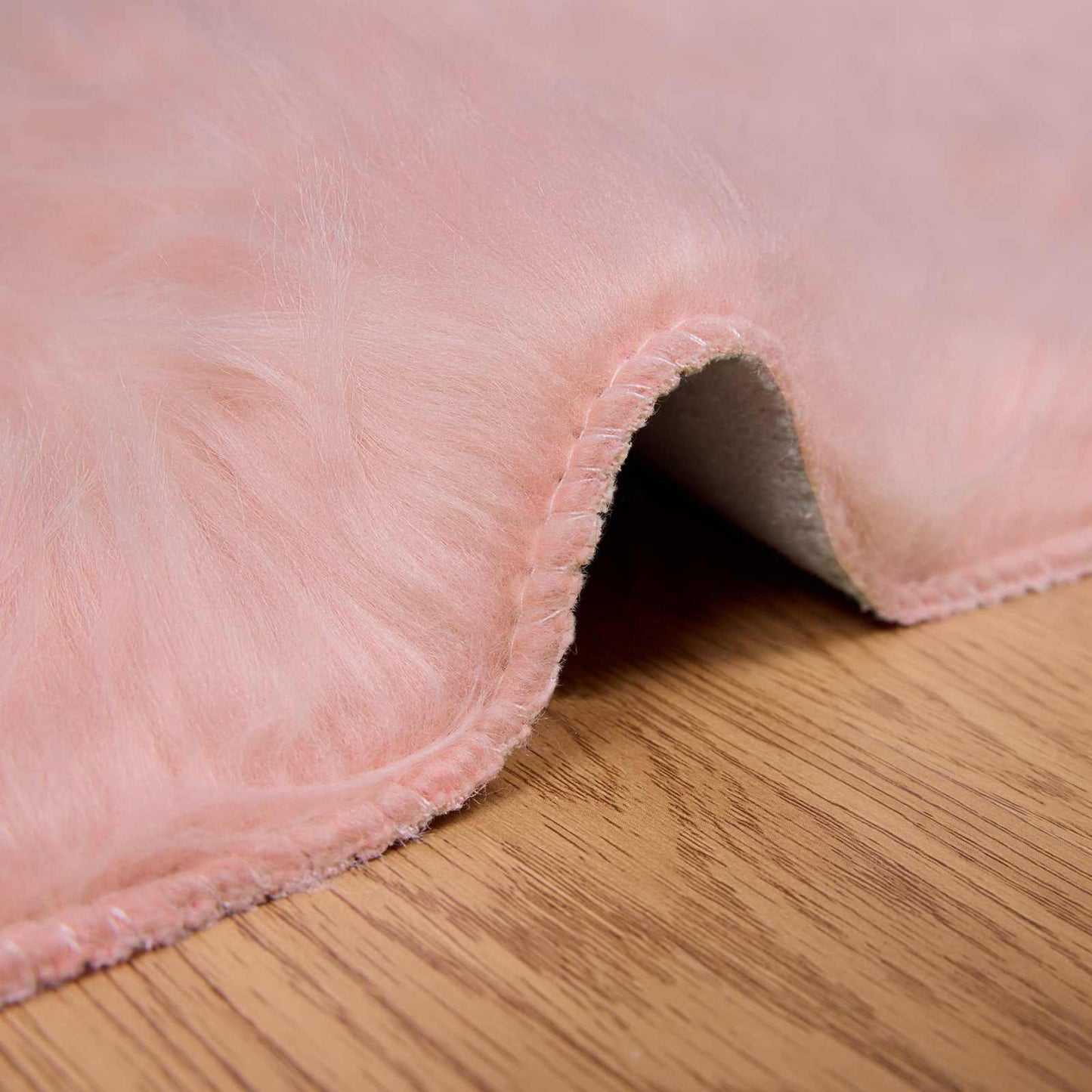 Teppich aus Kunstschaffell TAFALLA Rosa 160 x 230 cm Polyester