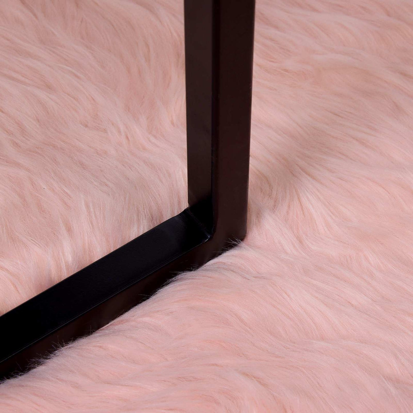 Teppich aus Kunstschaffell TAFALLA Rosa 160 x 230 cm Polyester