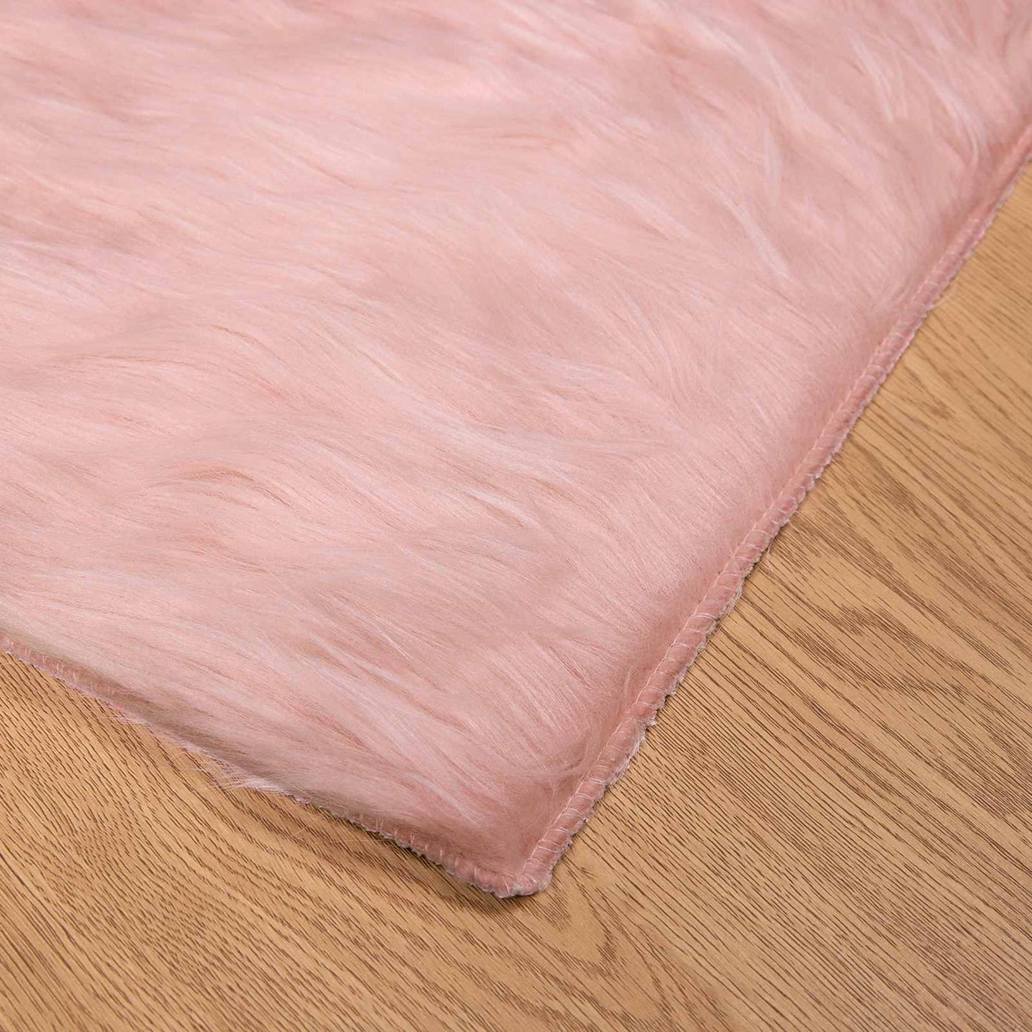 Teppich aus Kunstschaffell TAFALLA Rosa 160 x 230 cm Polyester