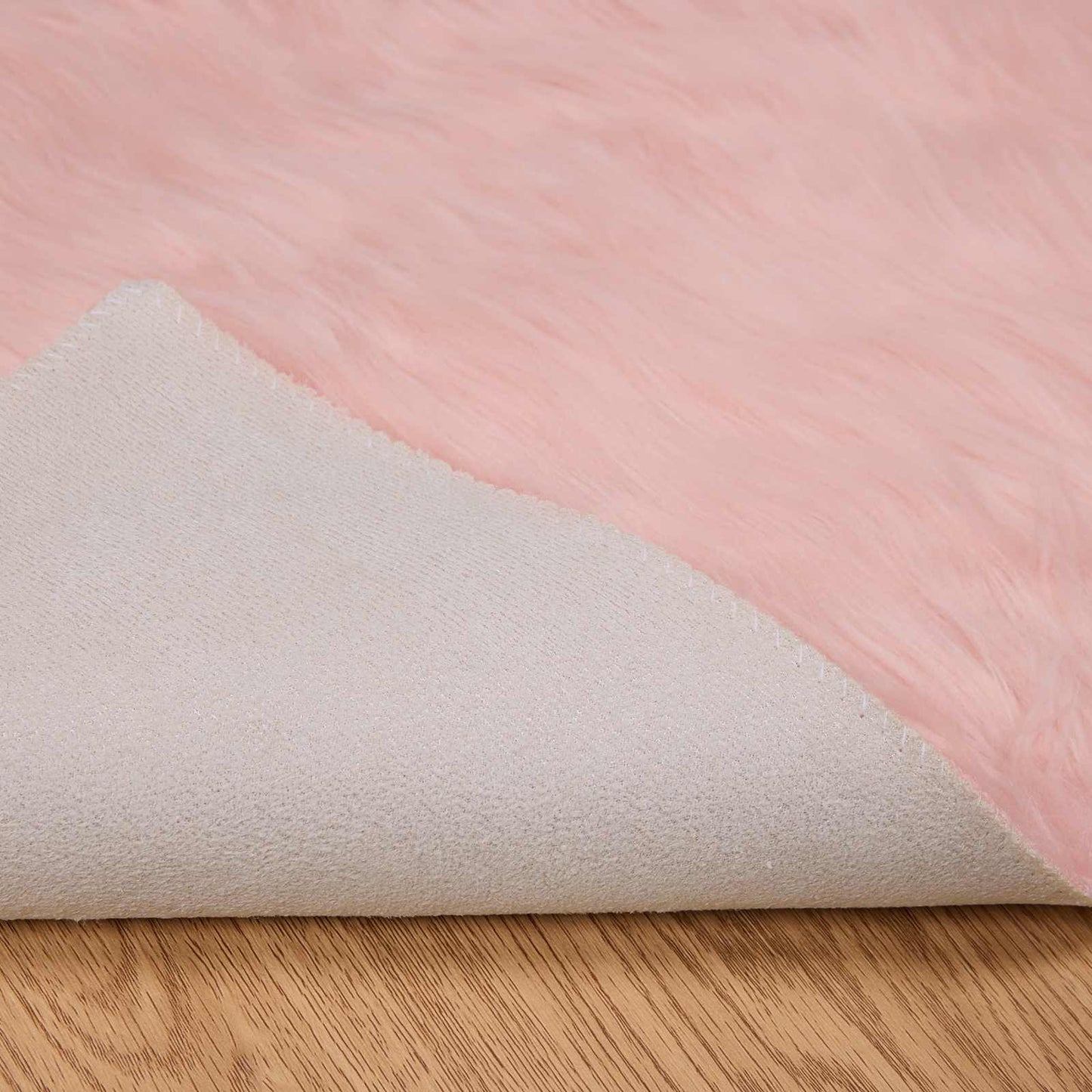 Teppich aus Kunstschaffell TAFALLA Rosa 160 x 230 cm Polyester