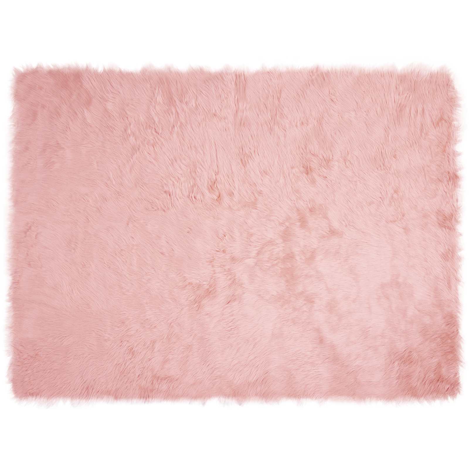Teppich aus Kunstschaffell TAFALLA Rosa 160 x 230 cm Polyester