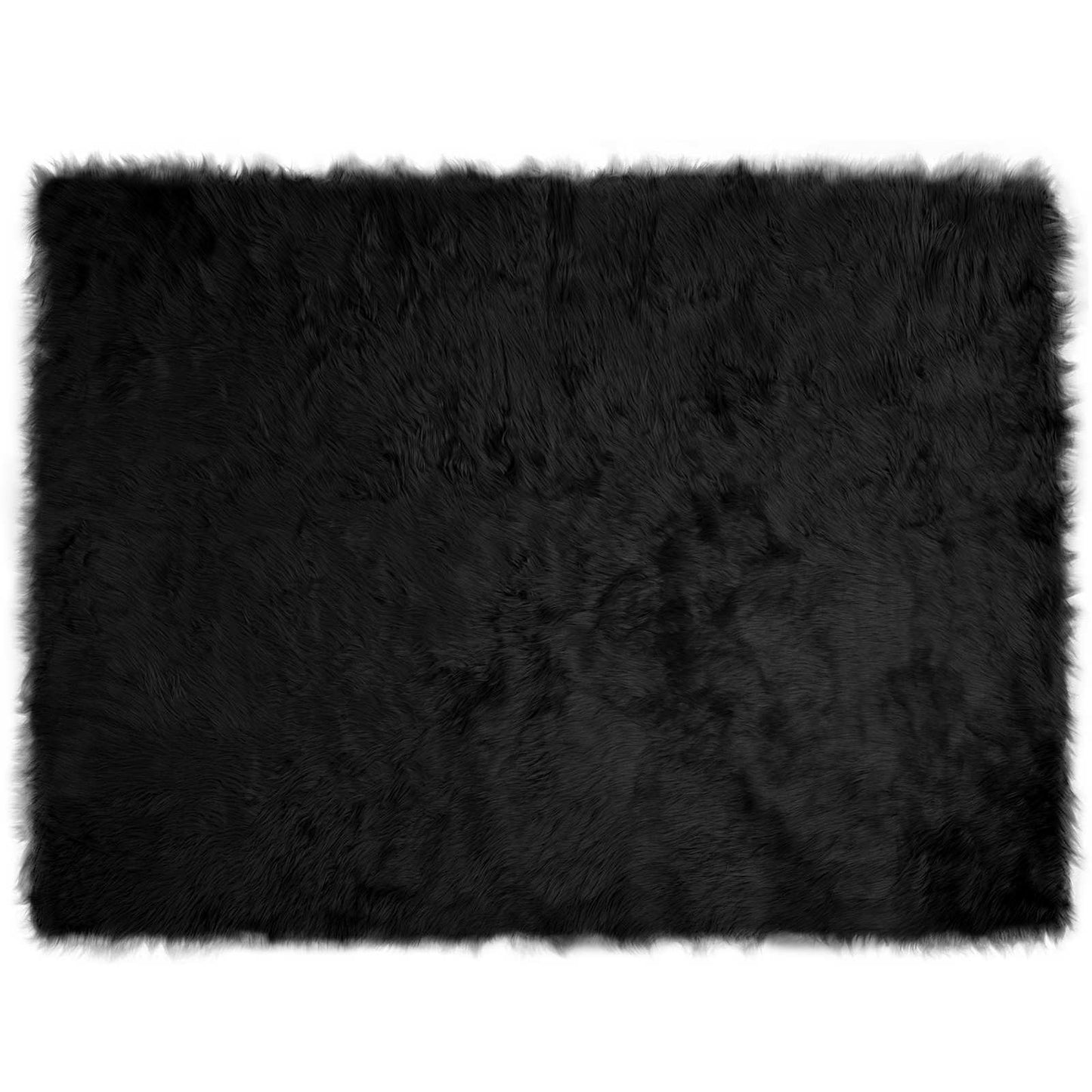 Teppich aus Kunstschaffell TAFALLA Schwarz 160 x 230 cm