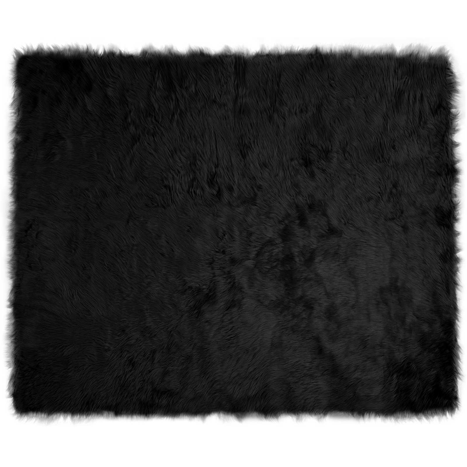 Teppich aus Kunstschaffell TAFALLA Schwarz 200 x 280 cm