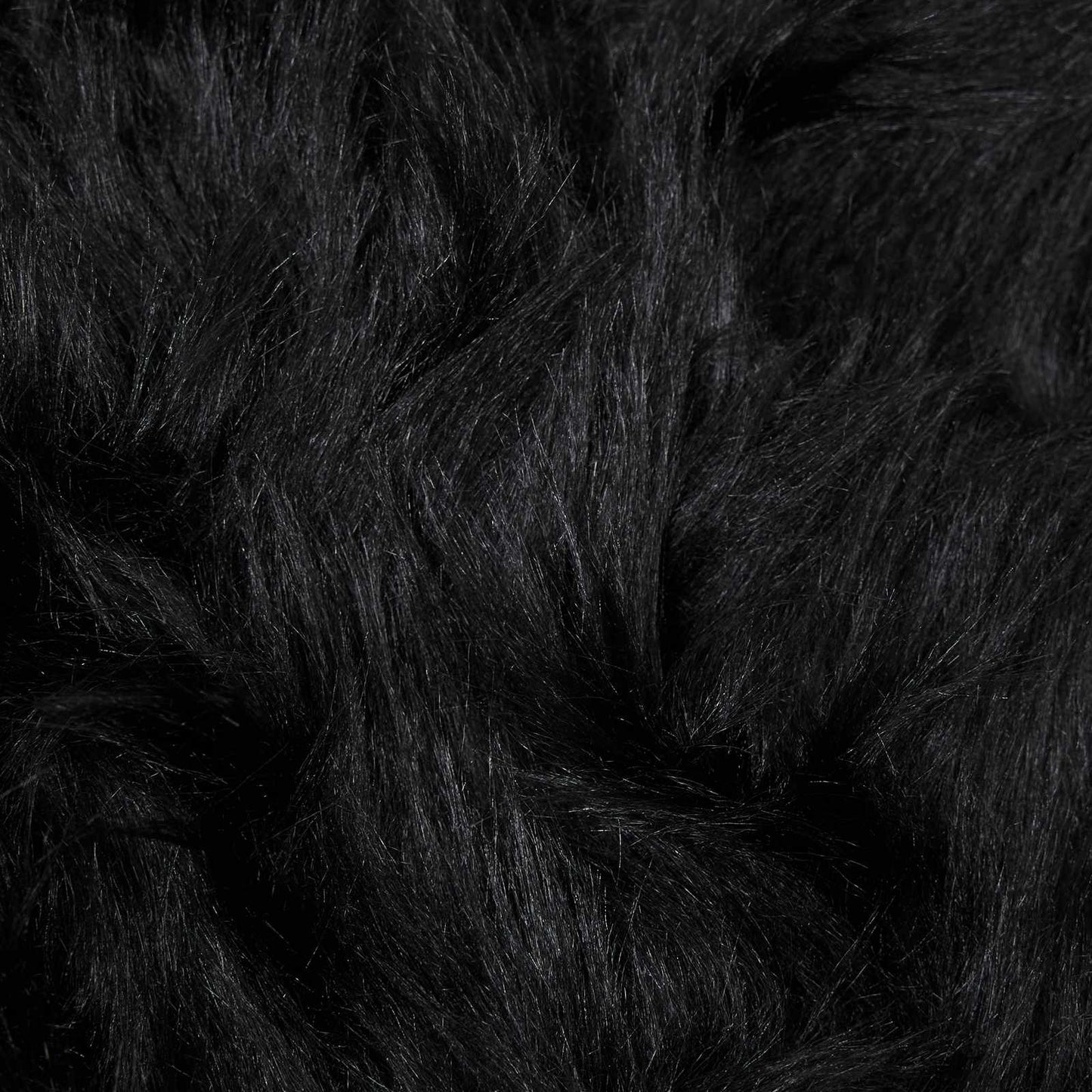 Teppich aus Kunstschaffell TAFALLA Schwarz Ø 120 cm Polyester