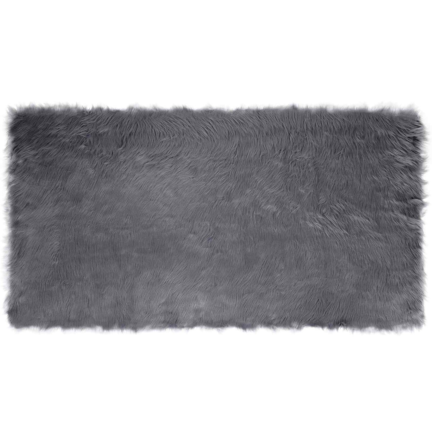 Teppich aus Kunstschaffell TAFALLA Anthrazit 60 x 110 cm