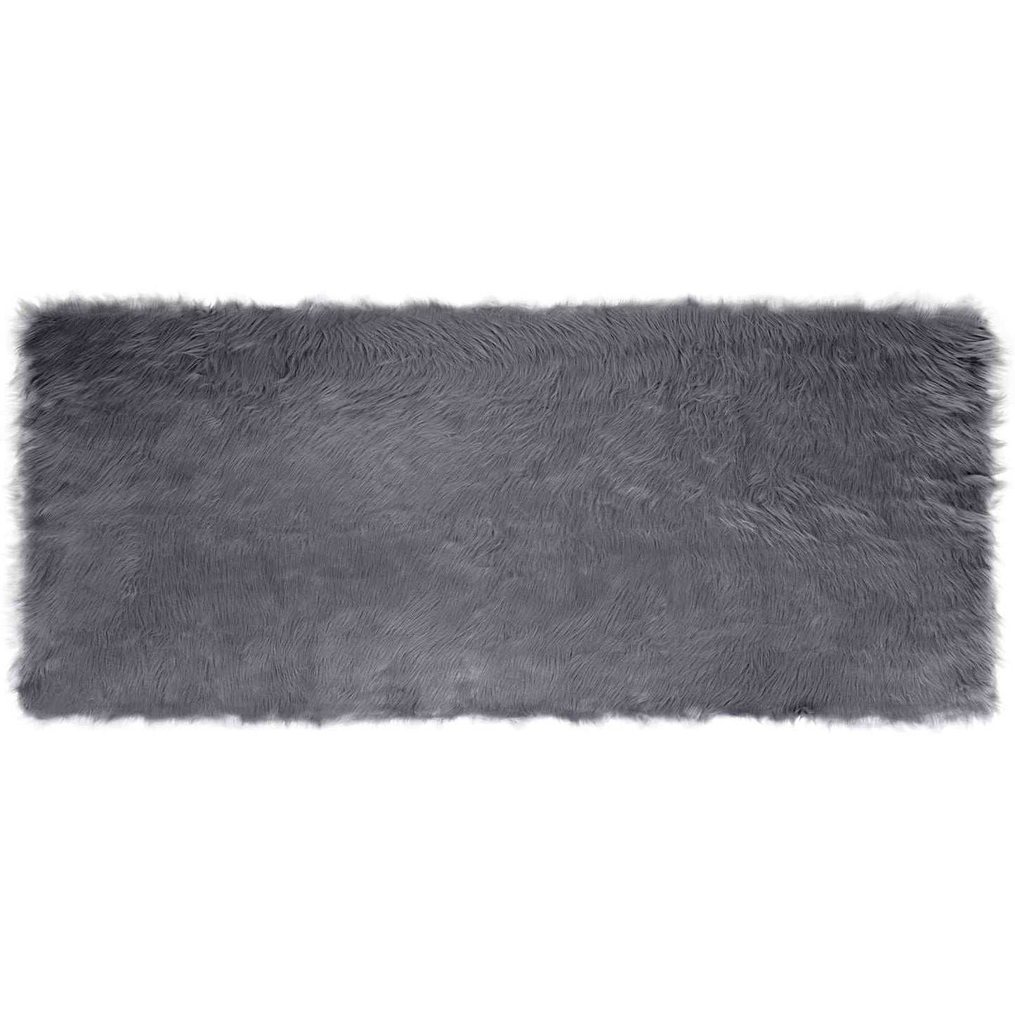 Teppich aus Kunstschaffell TAFALLA Anthrazit 100 x 200 cm