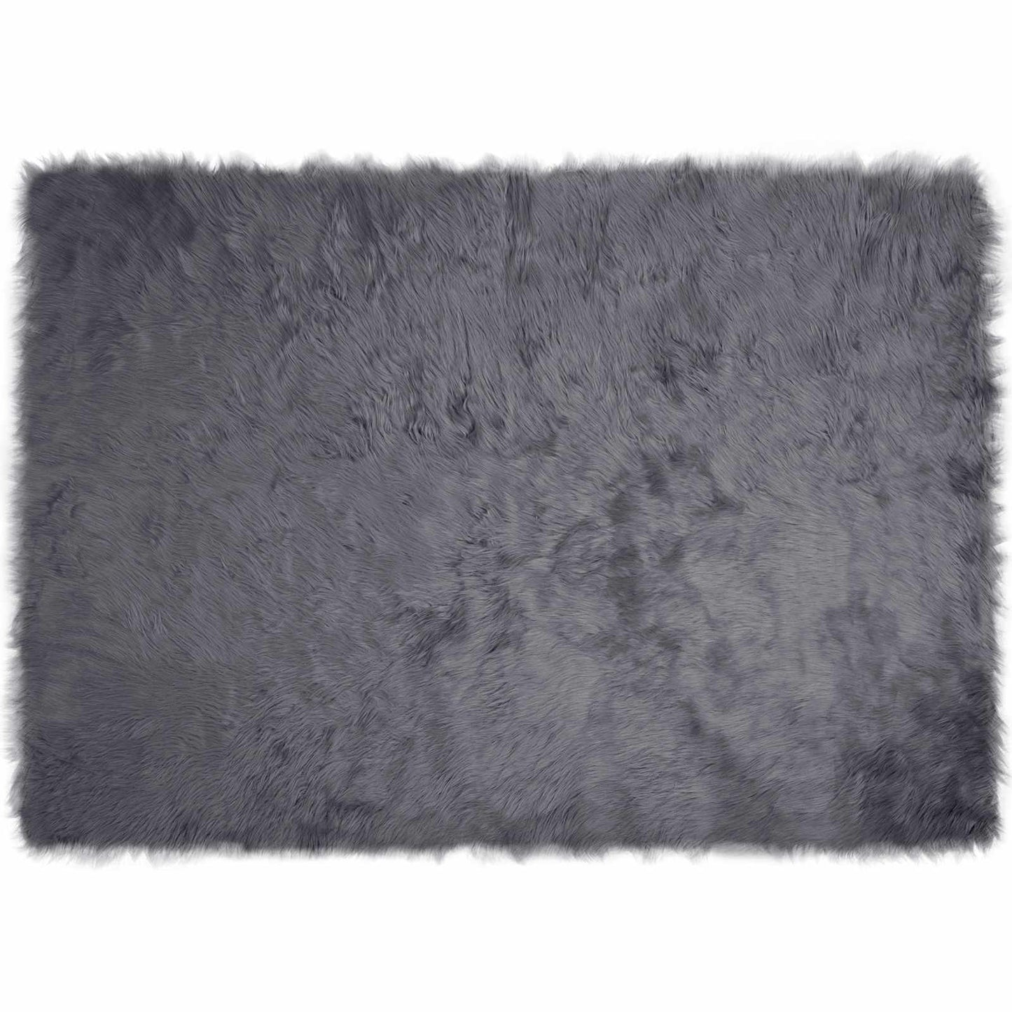 Teppich aus Kunstschaffell TAFALLA Anthrazit 140 x 200 cm