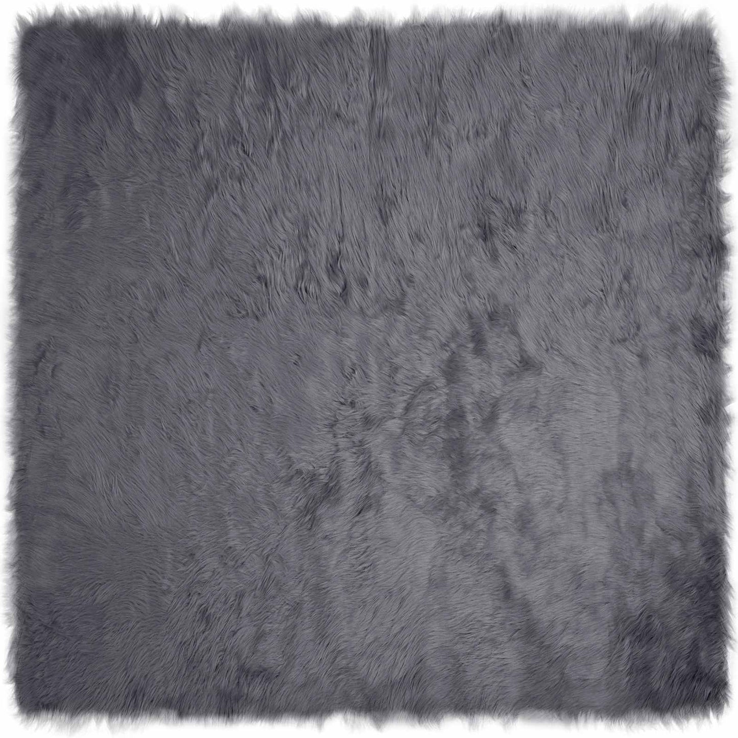 Teppich aus Kunstschaffell TAFALLA Anthrazit 160 x 160 cm