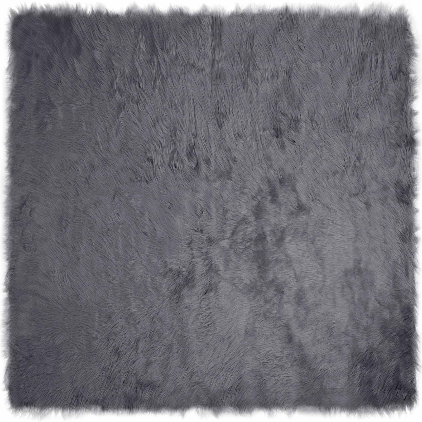 Teppich aus Kunstschaffell TAFALLA Anthrazit 160 x 160 cm