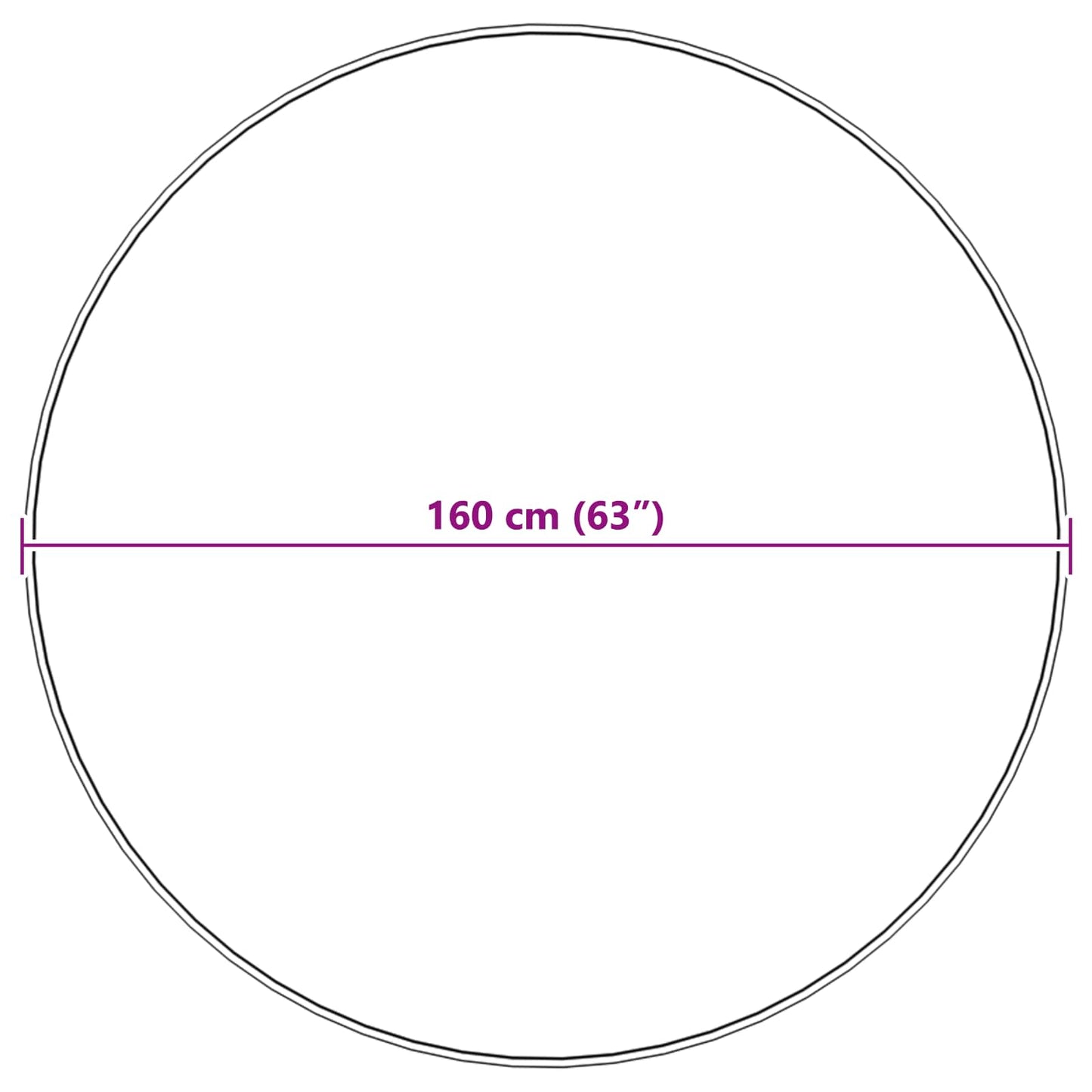 Teppich aus Kunstschaffell TAFALLA Anthrazit Ø 160 cm Polyester