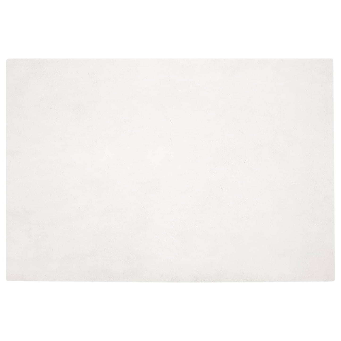 Rutschfester Teppich aus Kunstkaninchenfell OLITE Creme