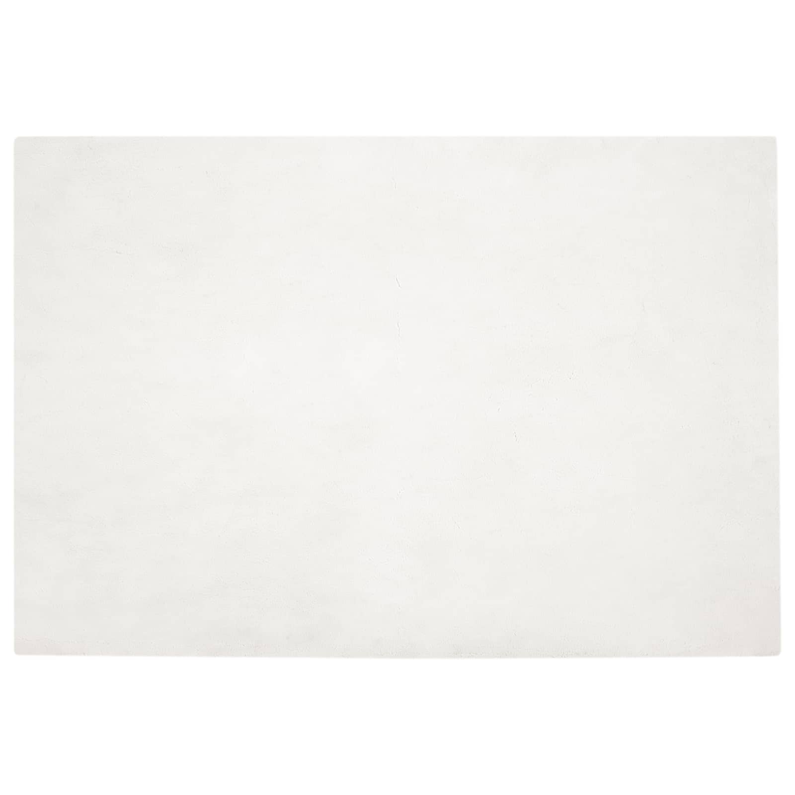 Rutschfester Teppich aus Kunstkaninchenfell OLITE Creme