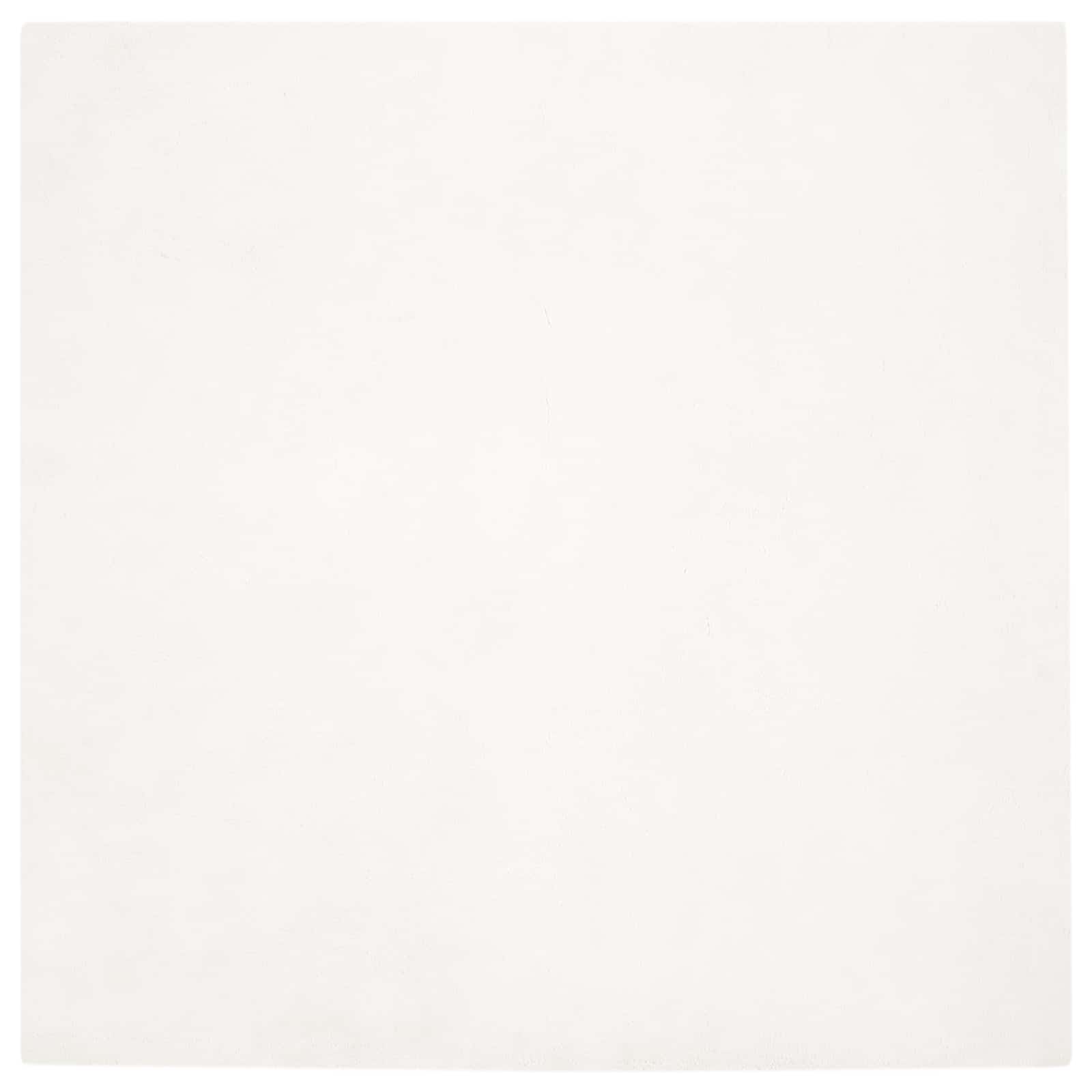 Rutschfester Teppich aus Kunstkaninchenfell OLITE Creme