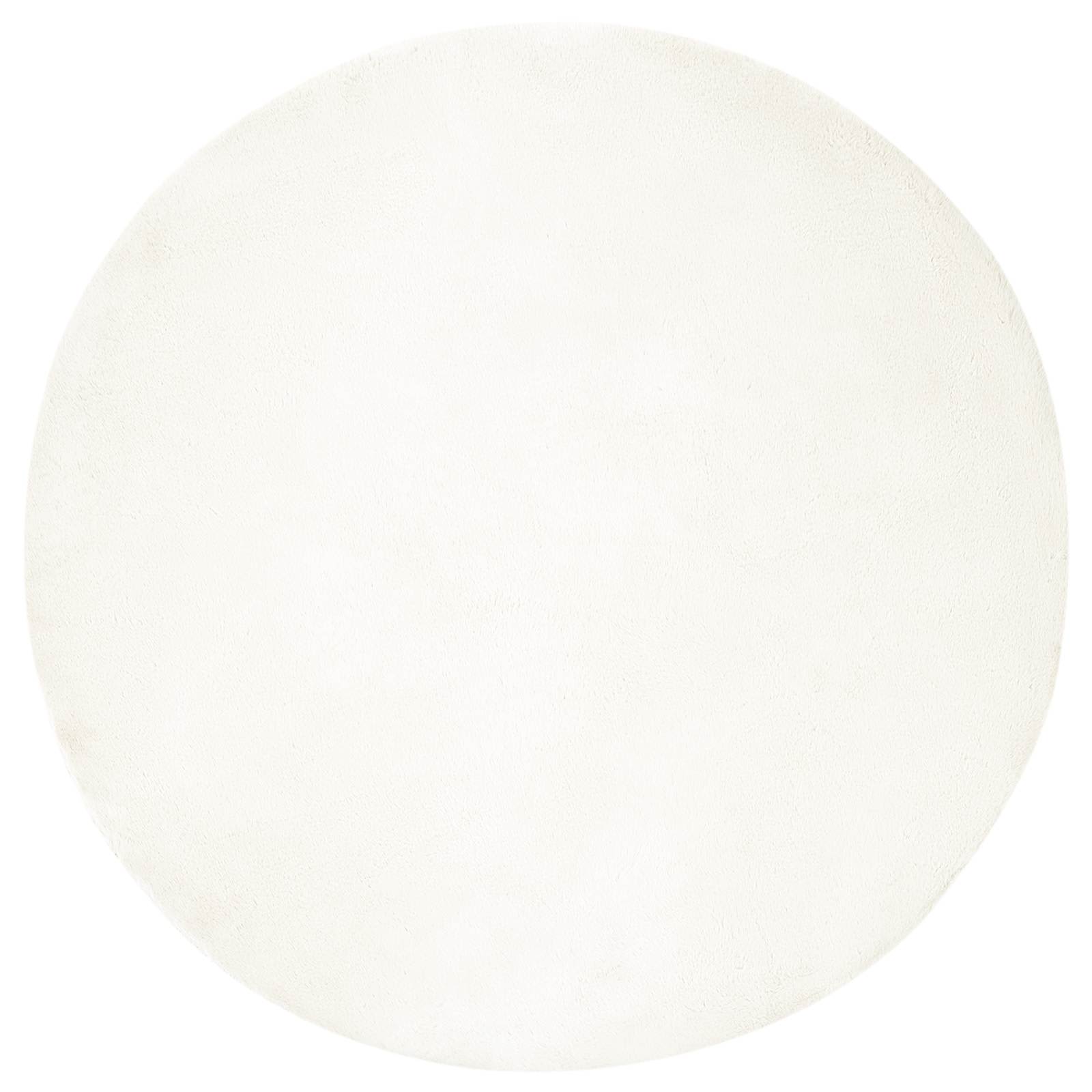 Rutschfester Teppich aus Kunstkaninchenfell OLITE Creme