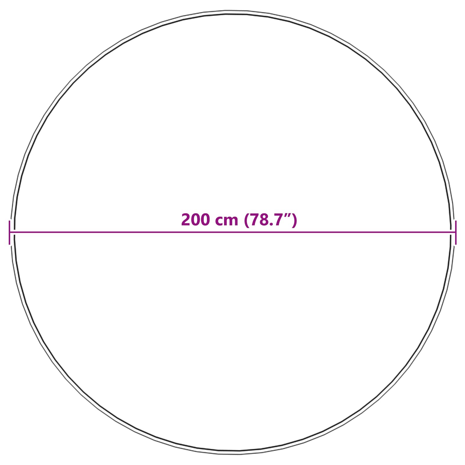 Rutschfester Teppich aus Kunstkaninchenfell OLITE Grau Ø 200 cm
