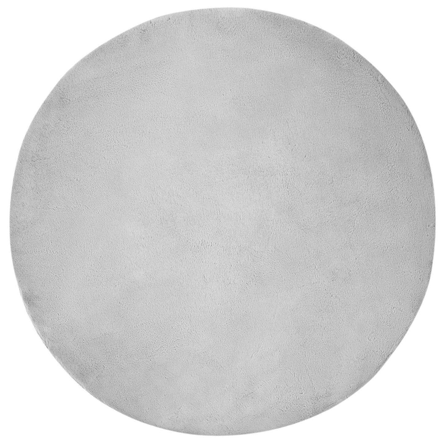 Rutschfester Teppich aus Kunstkaninchenfell OLITE Grau Ø 200 cm
