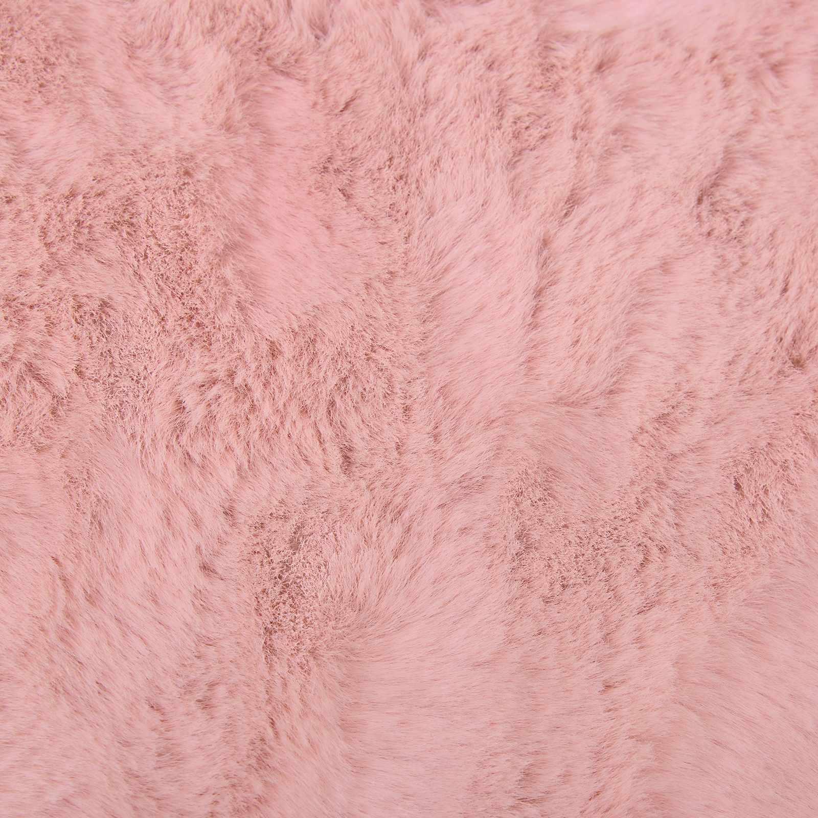 Rutschfester Teppich aus Kunstkaninchenfell OLITE Rosa