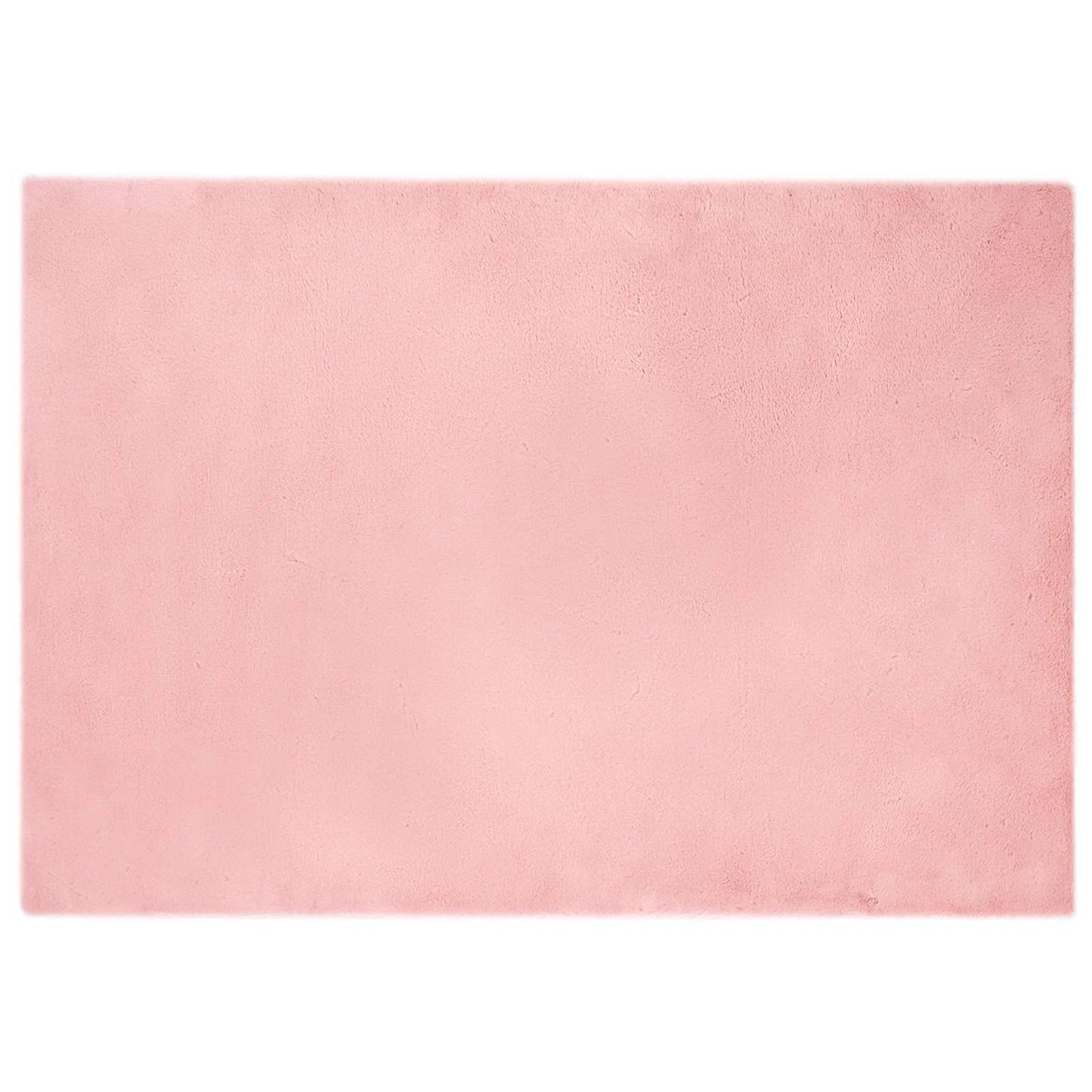 Rutschfester Teppich aus Kunstkaninchenfell OLITE Rosa