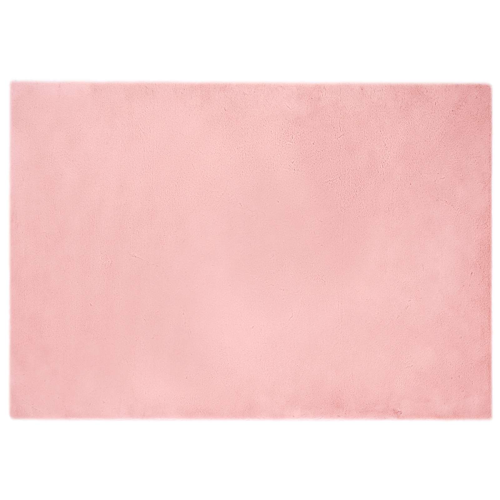 Rutschfester Teppich aus Kunstkaninchenfell OLITE Rosa