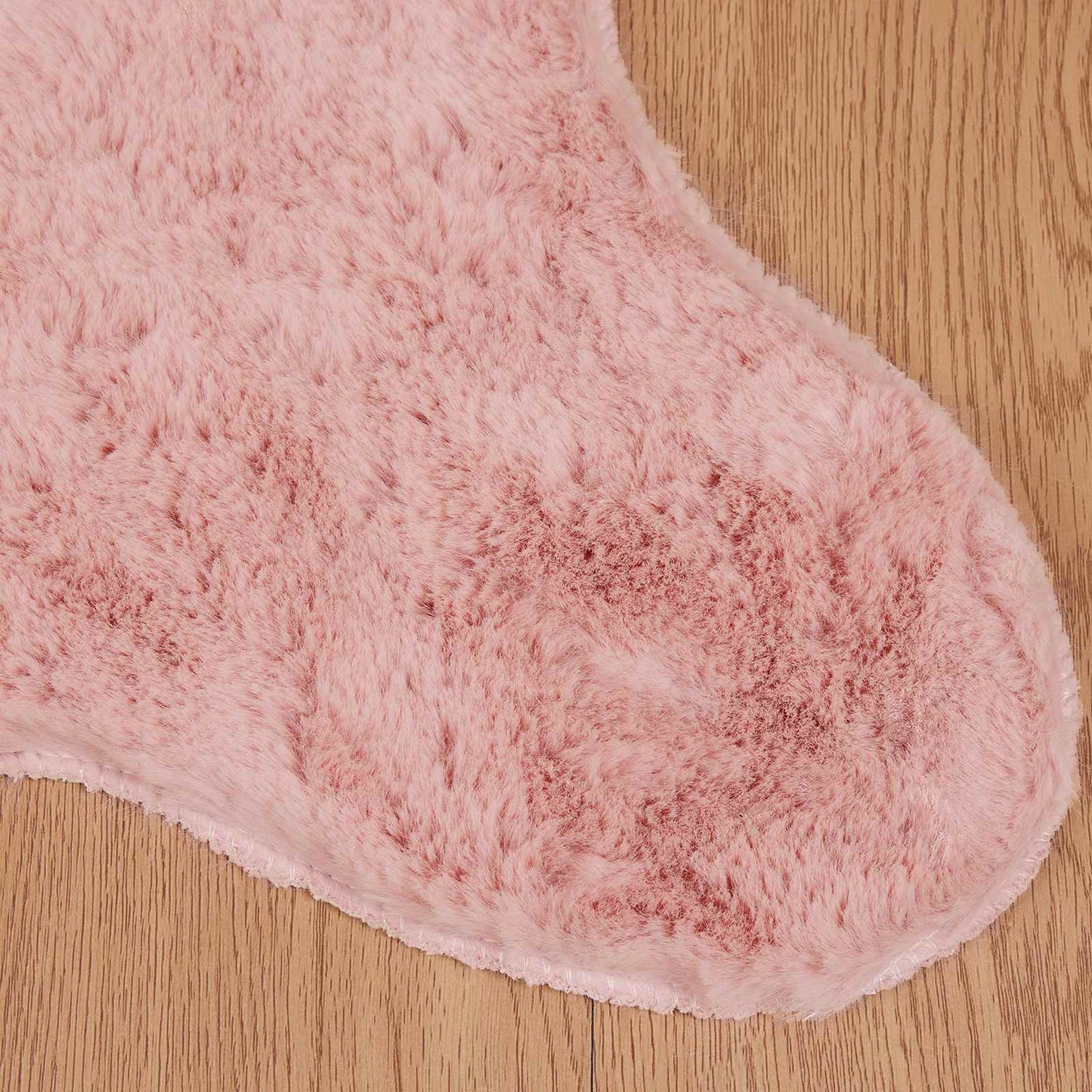 Rutschfester Teppich aus Kunstkaninchenfell OLITE Rosa