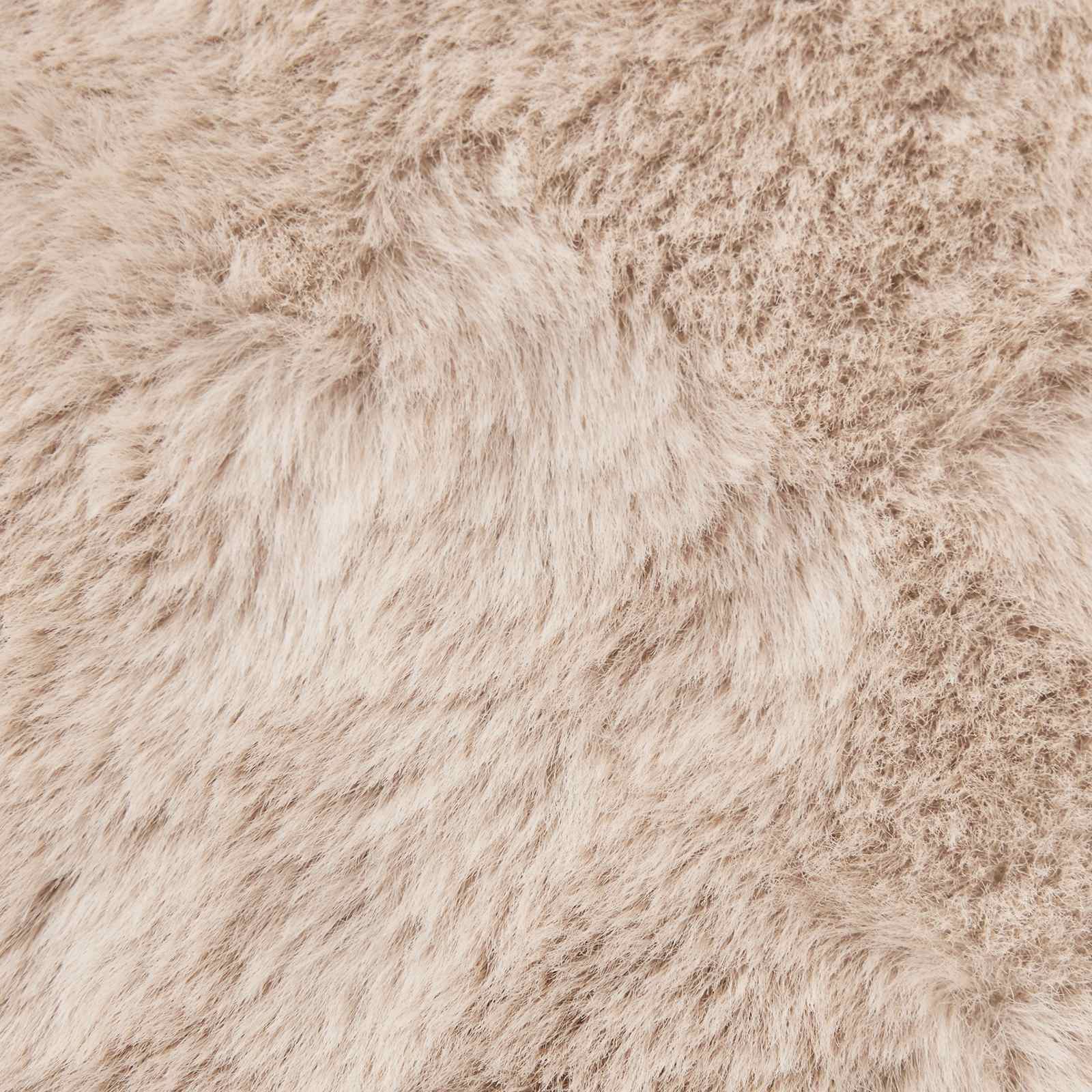 Rutschfester Teppich aus Kunstkaninchenfell OLITE Taupe