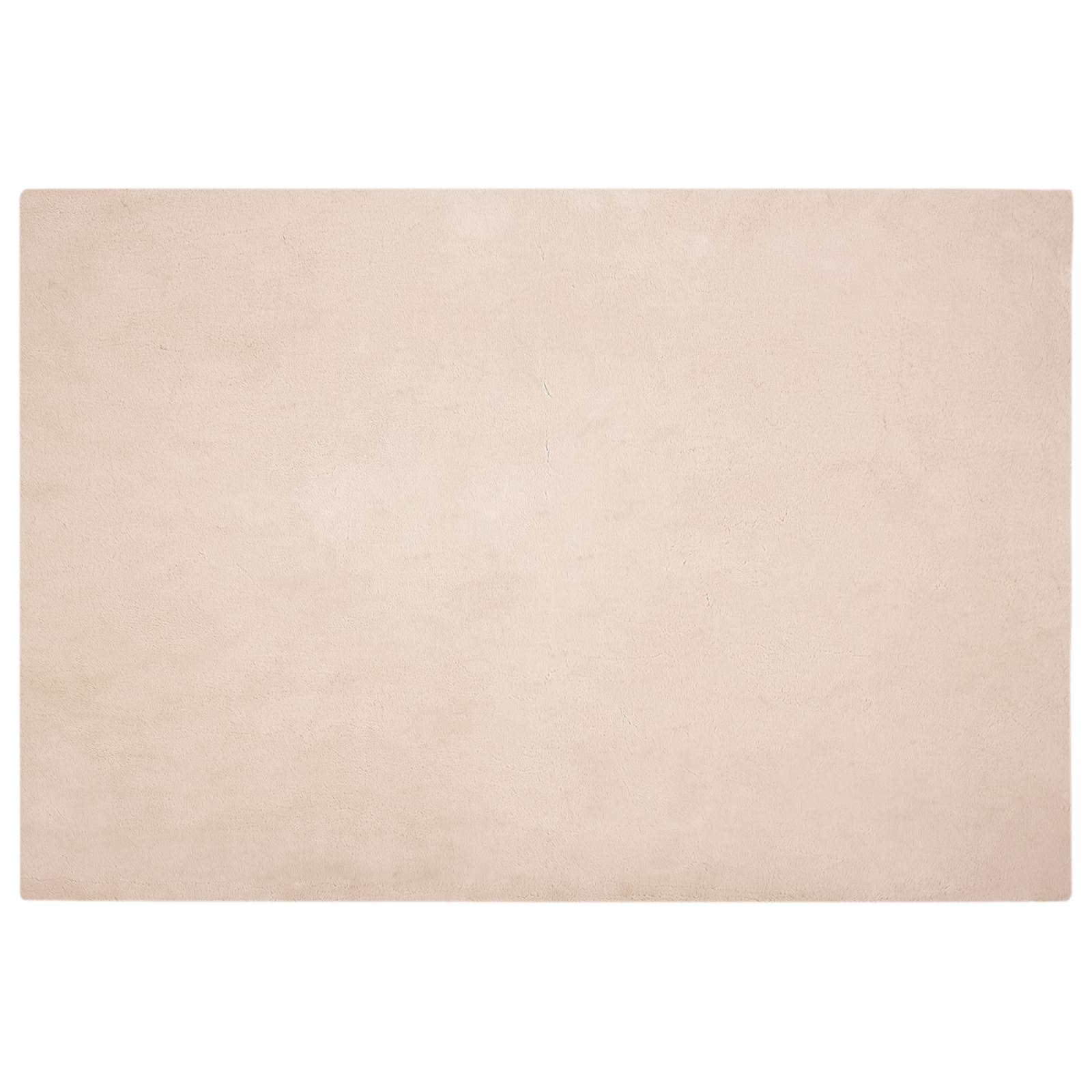 Rutschfester Teppich aus Kunstkaninchenfell OLITE Taupe