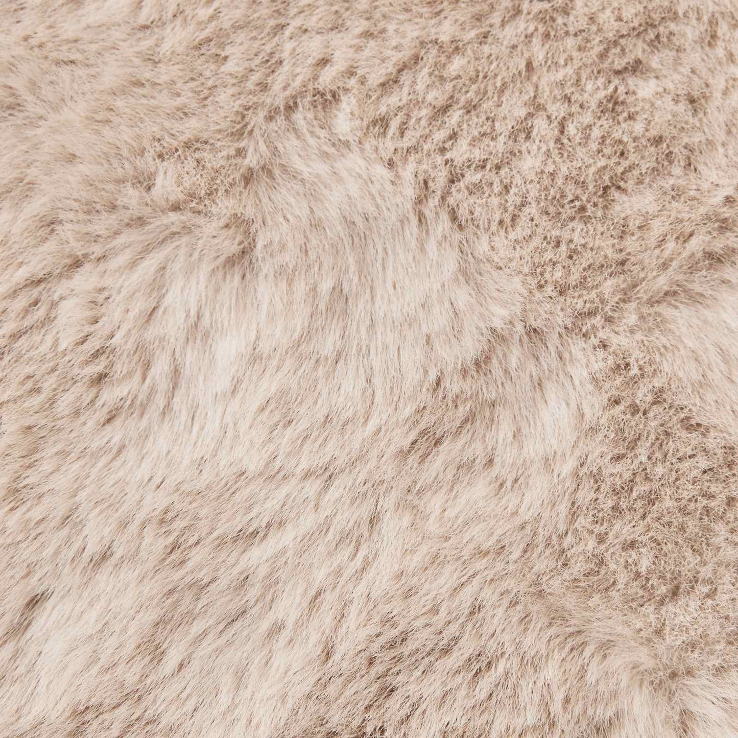 Rutschfester Teppich aus Kunstkaninchenfell OLITE Taupe