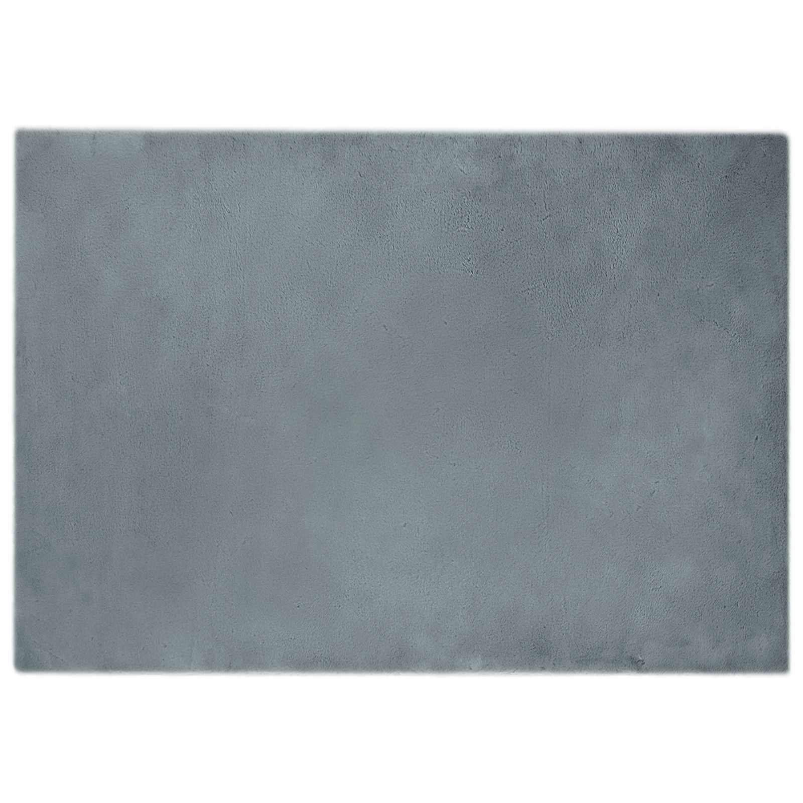 Rutschfester Teppich aus Kunstkaninchenfell OLITE Anthrazit